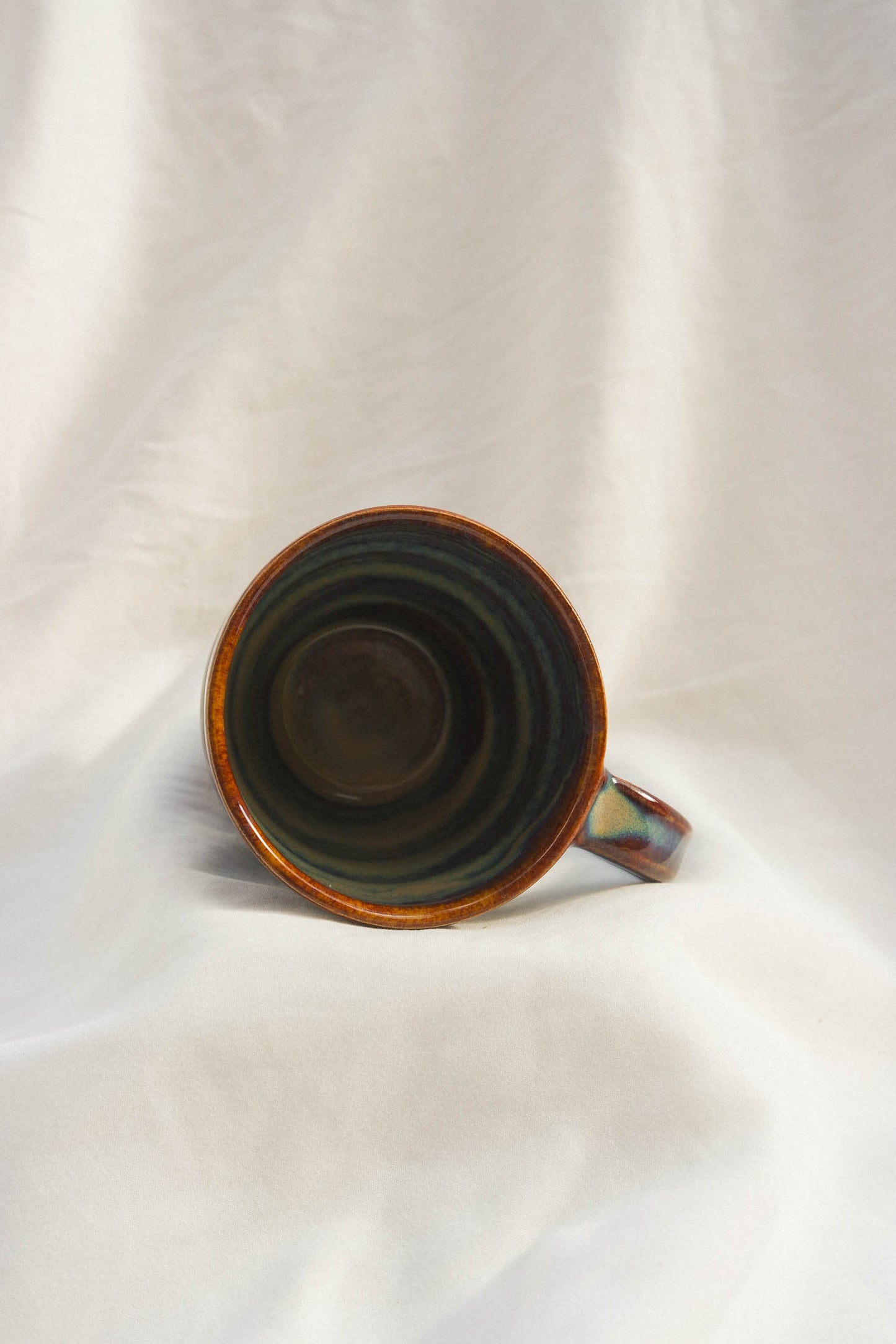 Tall Swirl Mug | Drippy Blue Brown