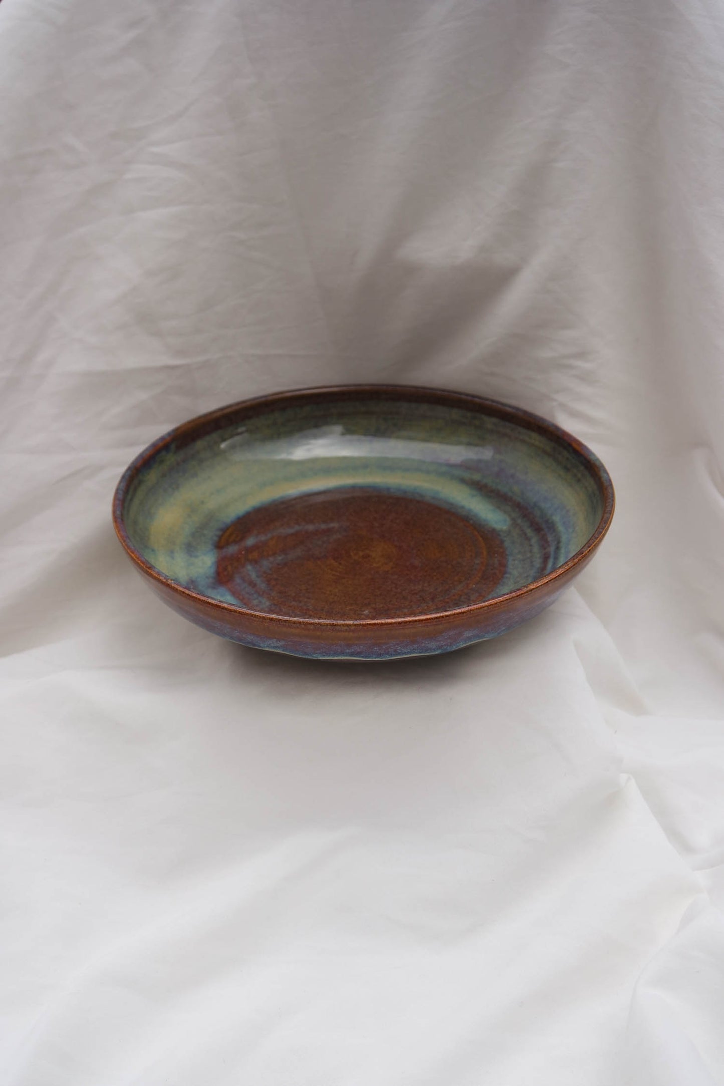 Pasta Bowl “Blate” | Drippy Blue Brown large