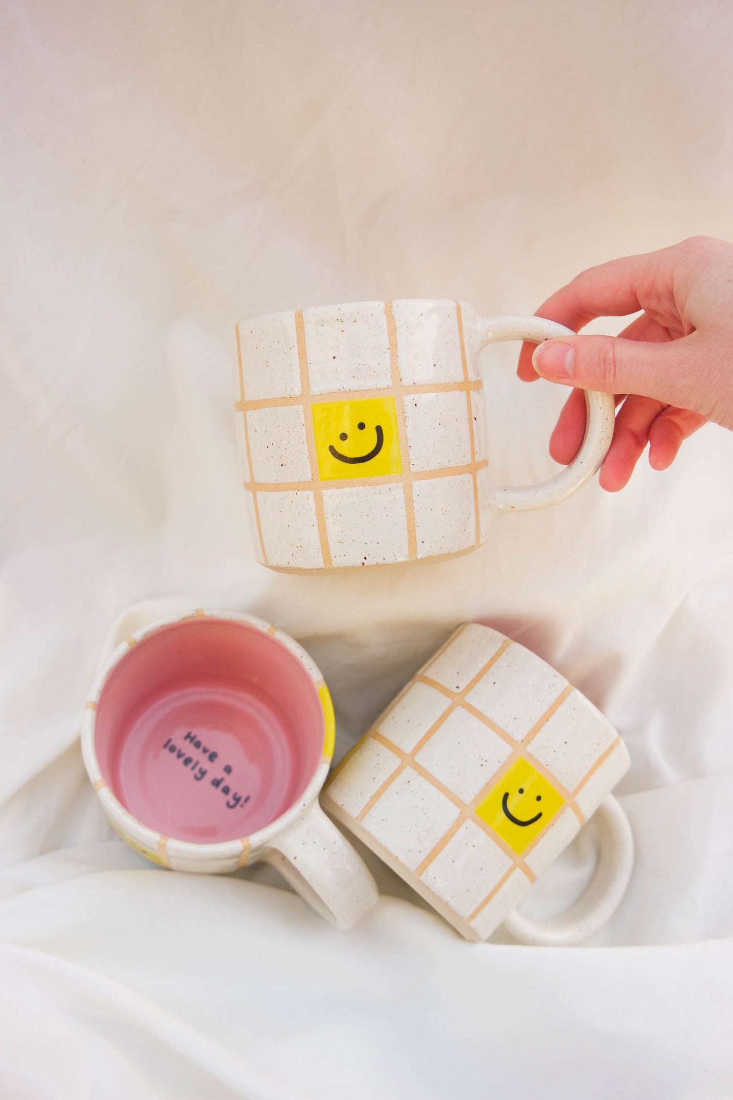 Smiley Large Mug (Pink)