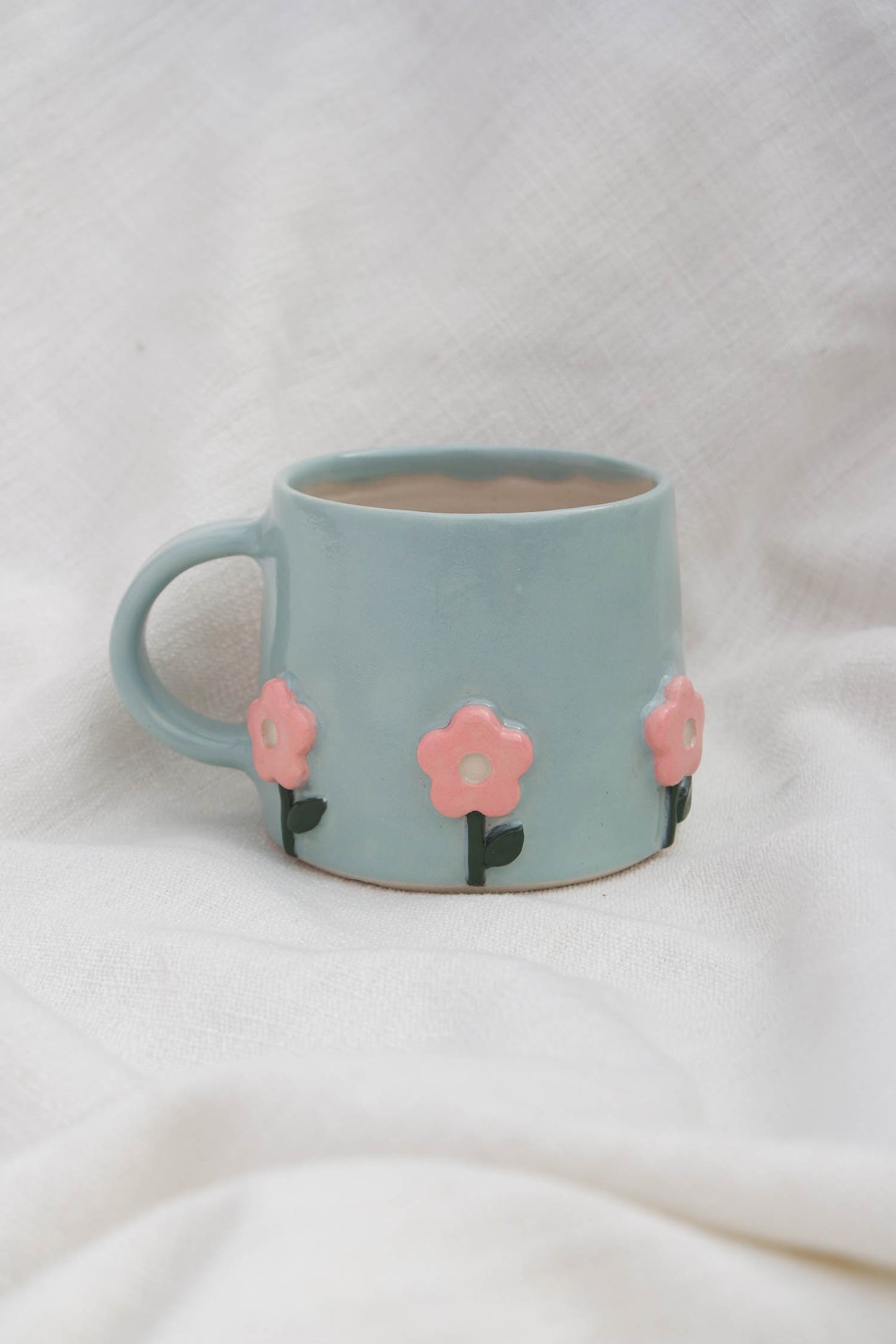 Flower Puff Stem Mug | Blue Sky