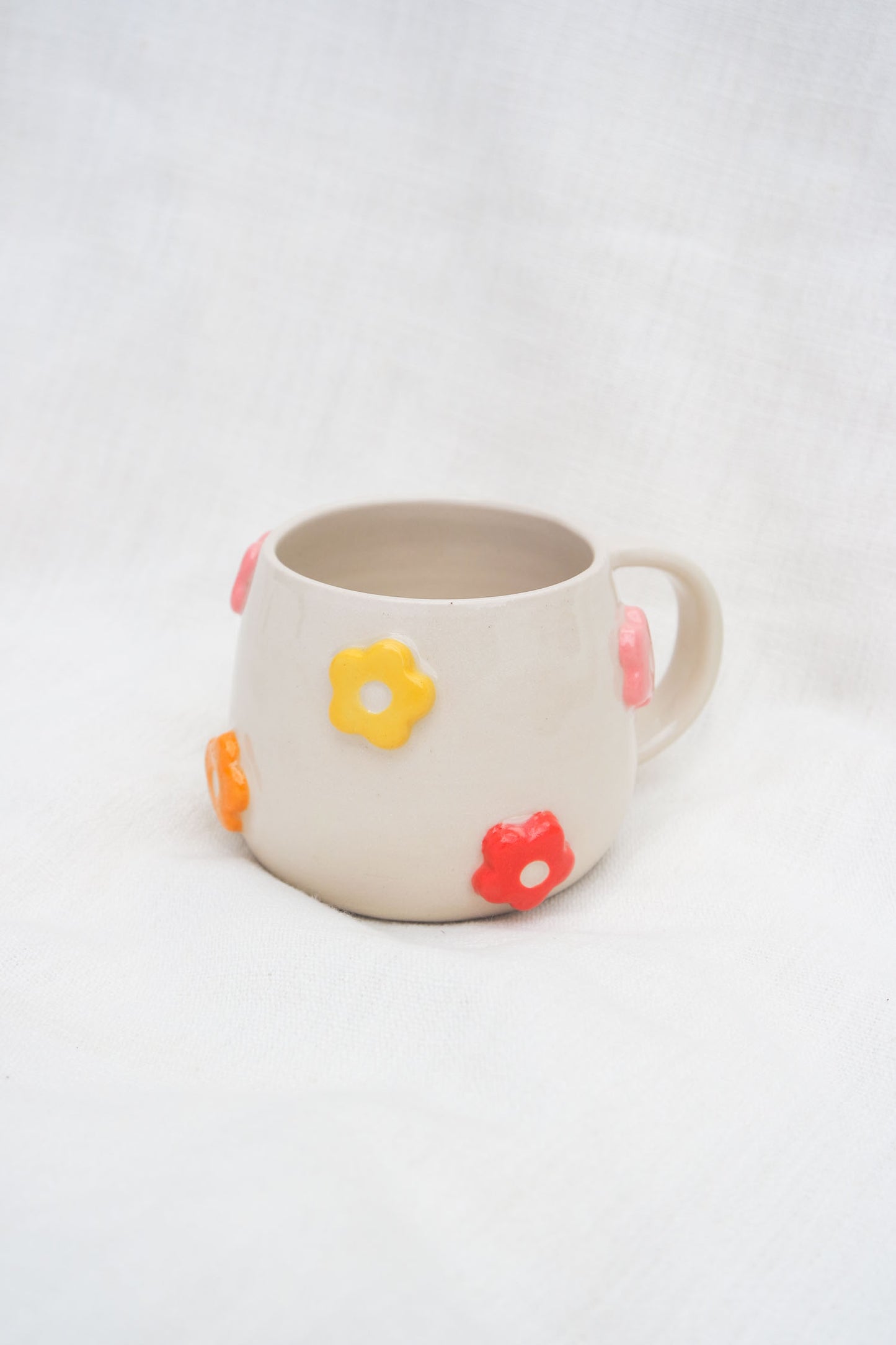 Flower Puff Scatter Mug | Warm Tones