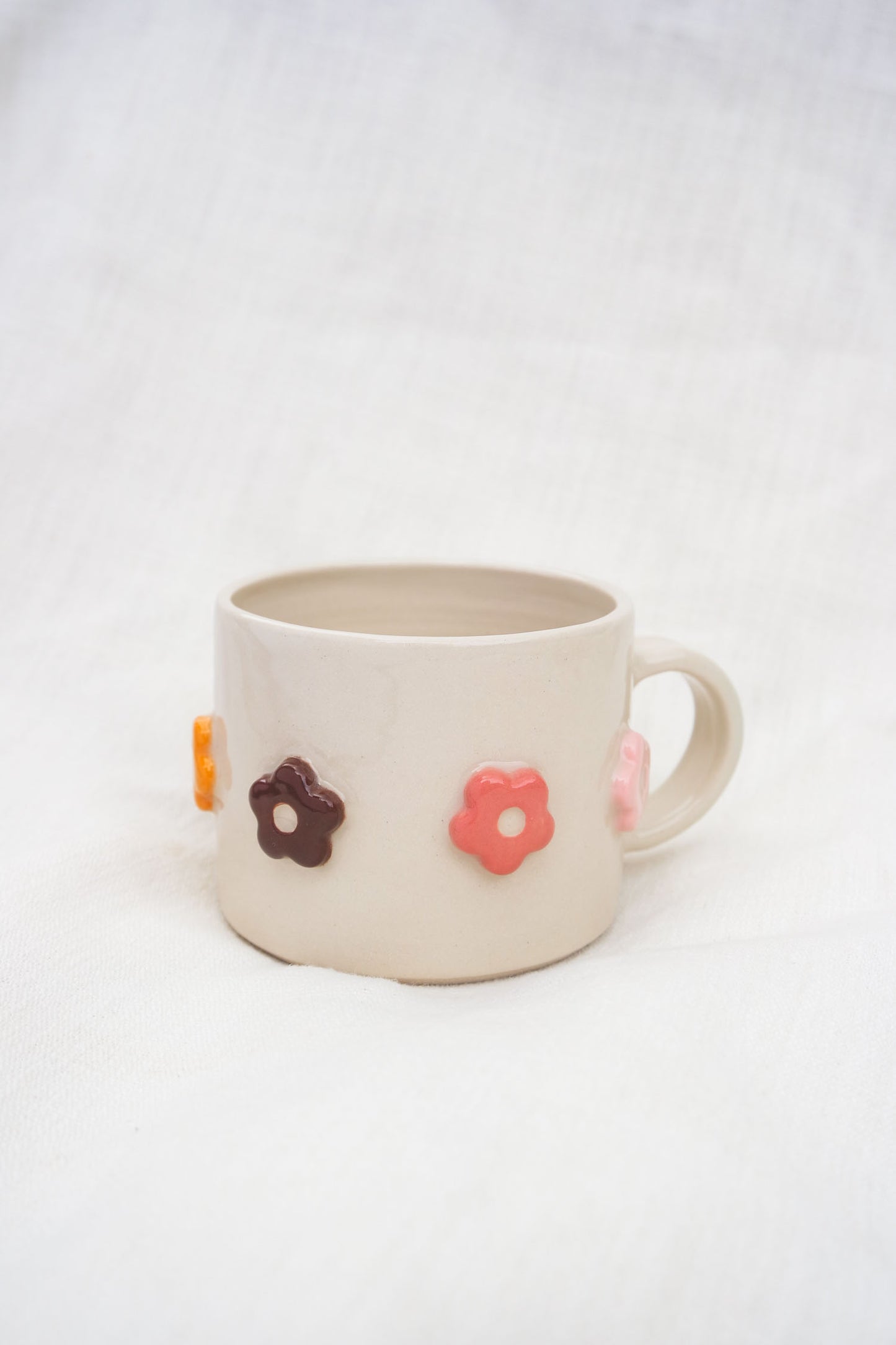 Flower Puff Straight Mug | Warm Tones