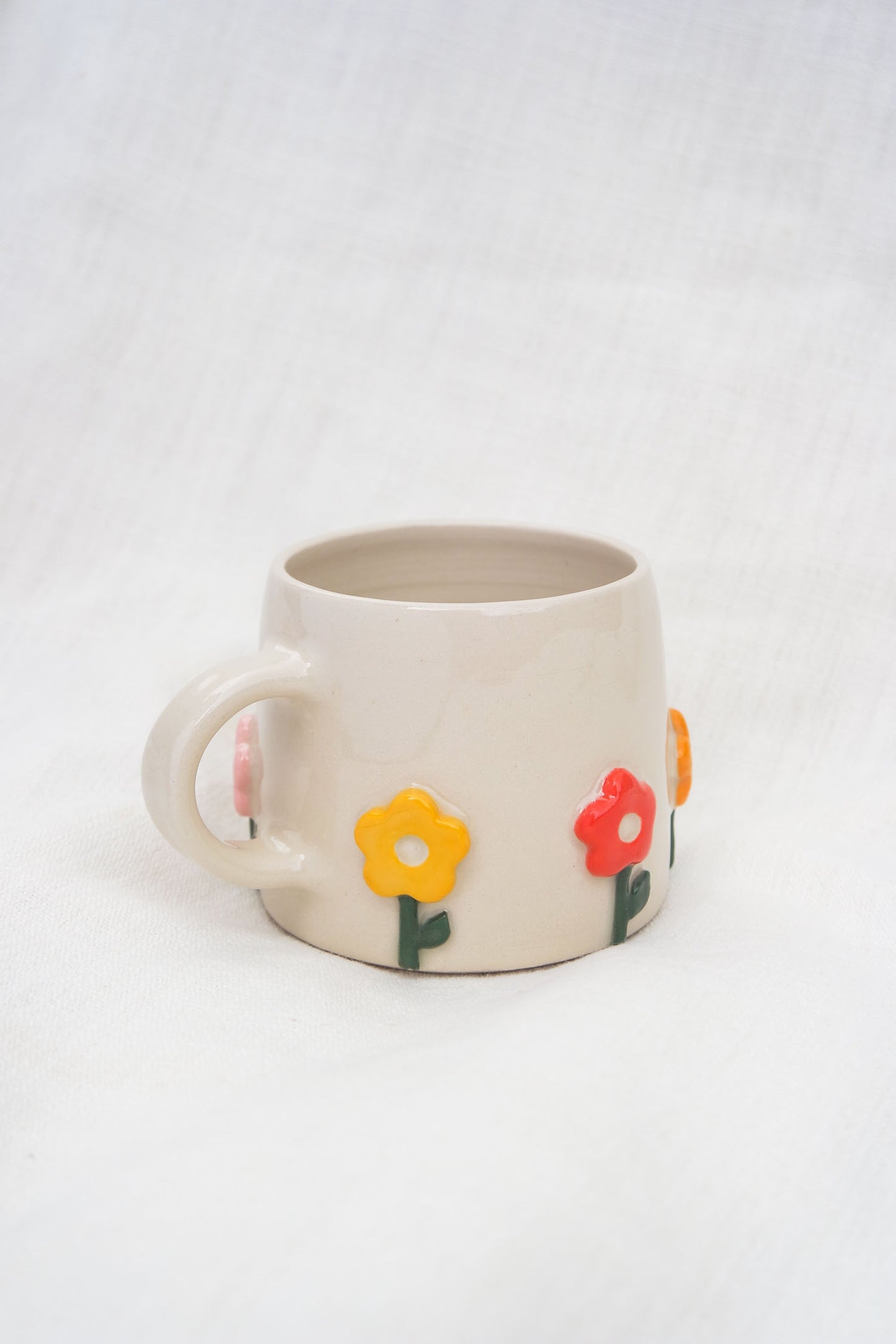 Flower Puff Stem Mug | Warm Tones