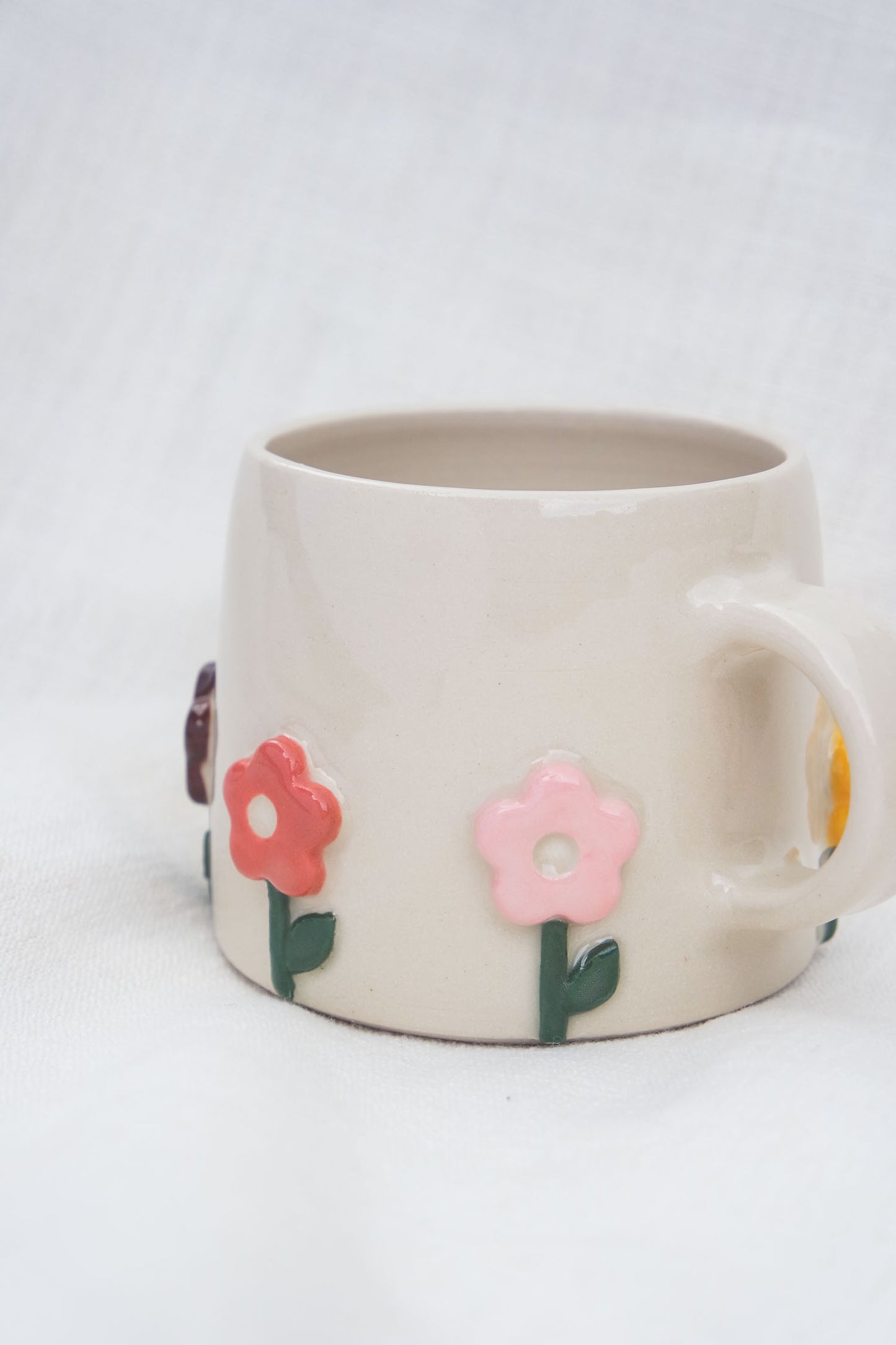 Flower Puff Stem Mug | Warm Tones