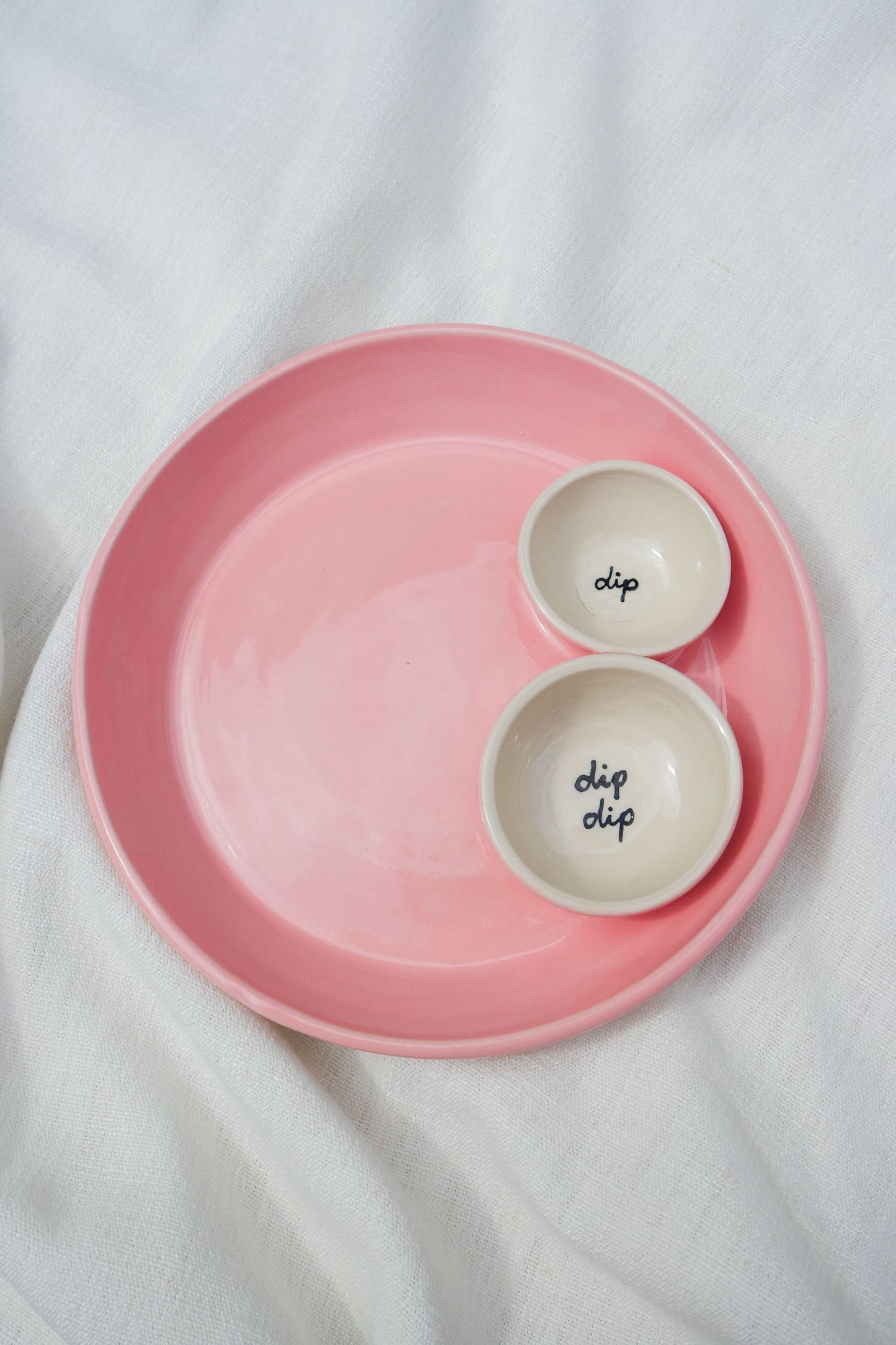 Double Dippy Plate | Pink dip dip (seconds)