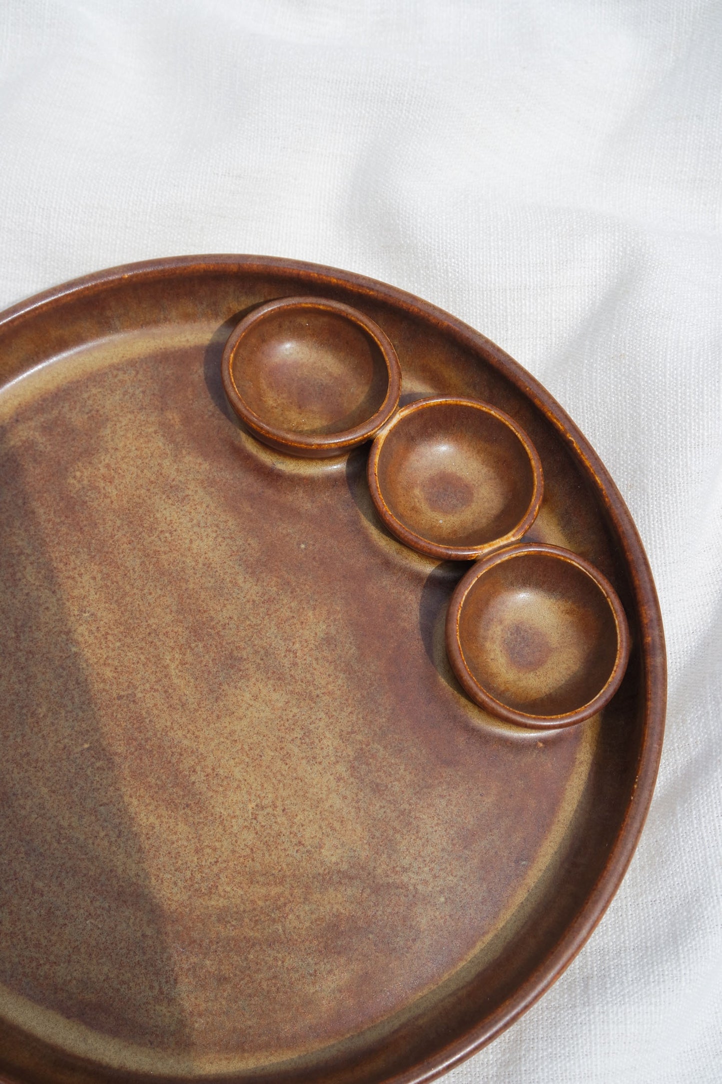 Dippy Dinner Plate | Brown satin