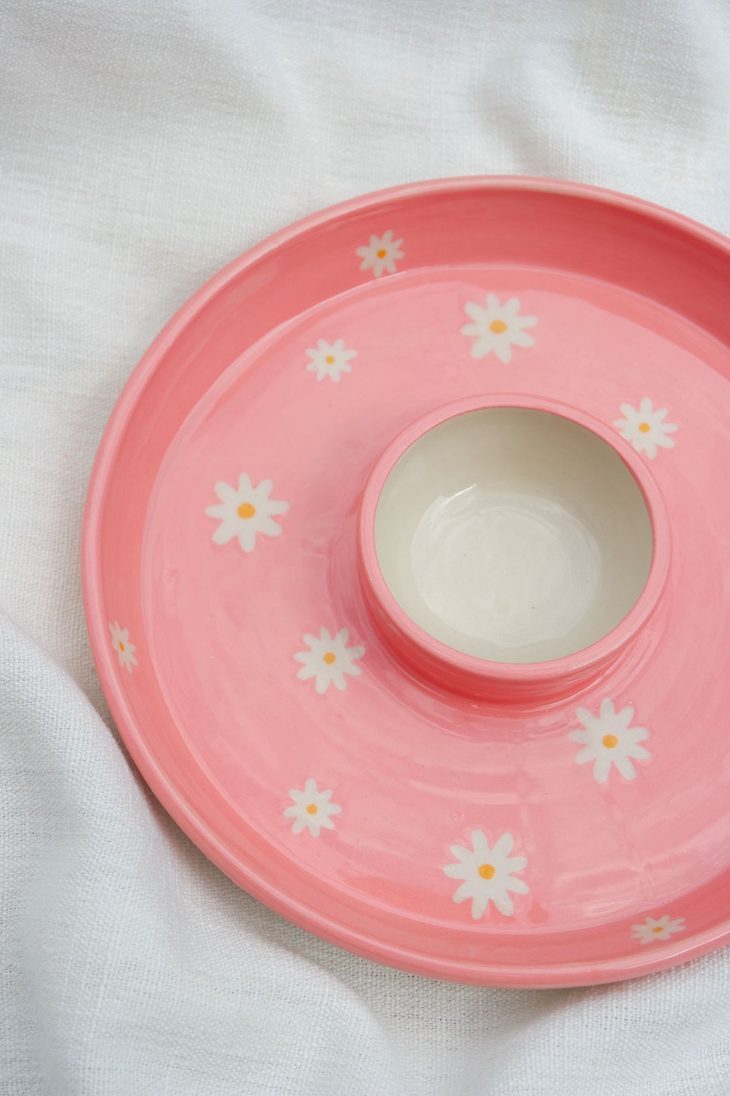 Snack Dippy Plate | Daisies and Pink
