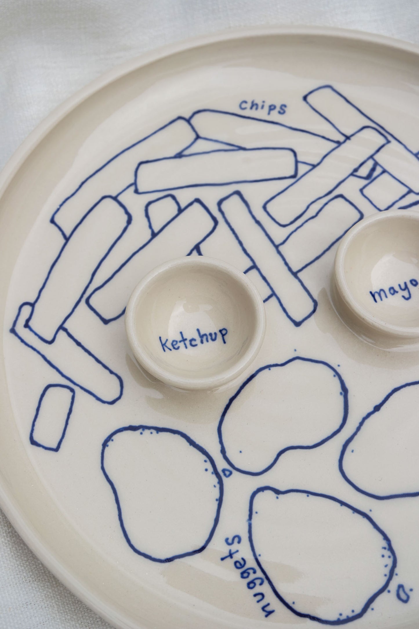 Dippy Dinner Plate | Chips & nuggets