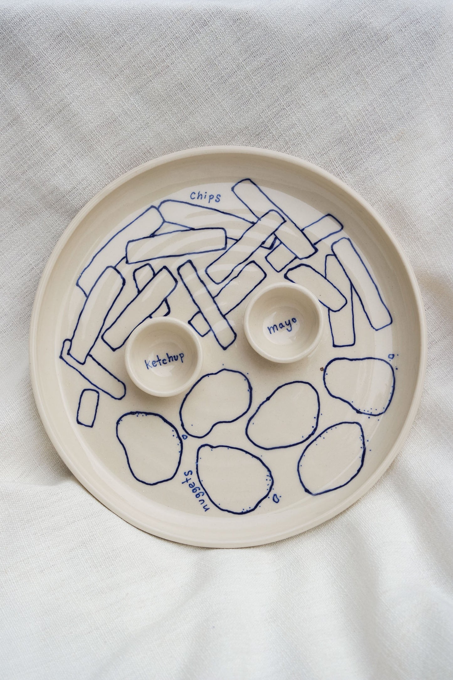 Dippy Dinner Plate | Chips & nuggets