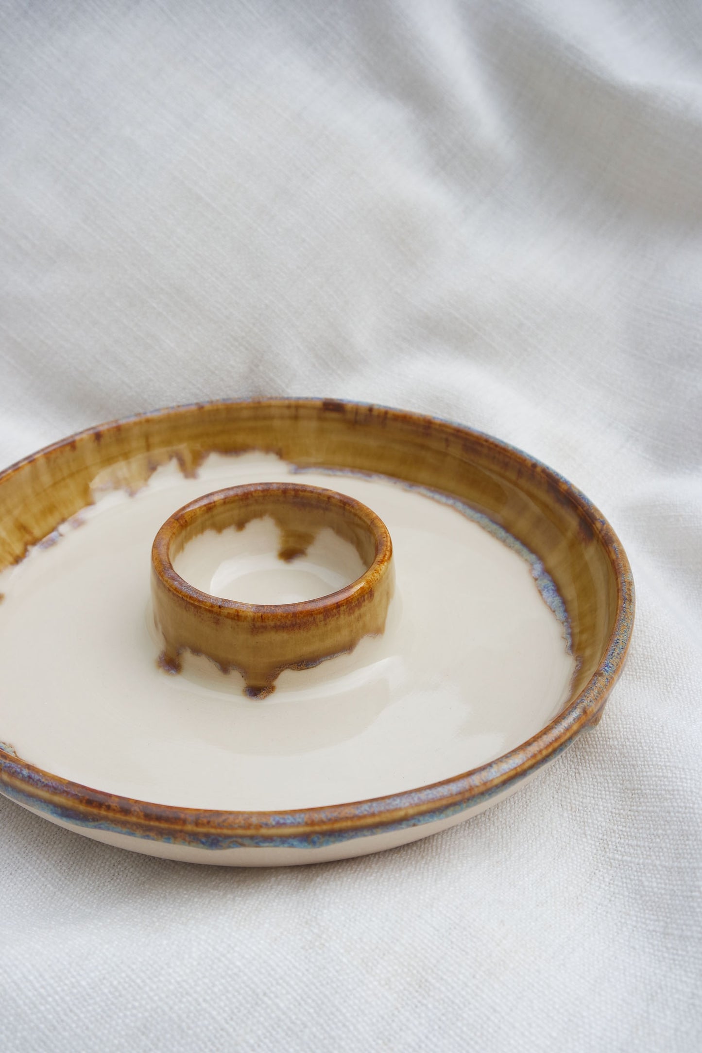 Snack Dippy Plate | Drippy brown