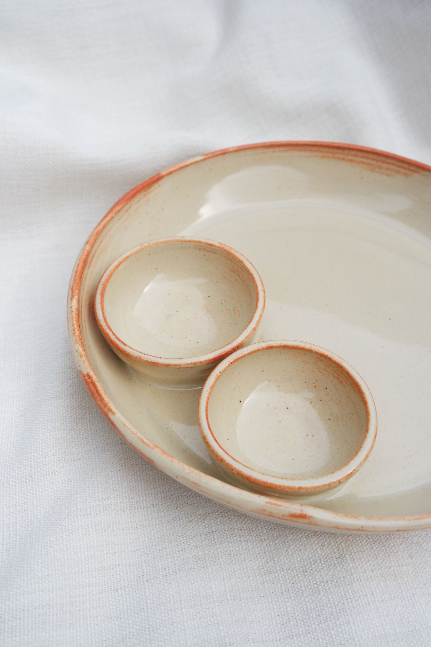 Double Dippy Snack Plate | Vanilla Bean