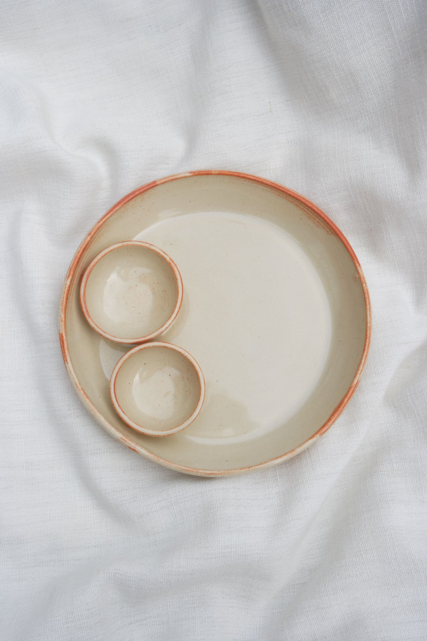 Double Dippy Snack Plate | Vanilla Bean