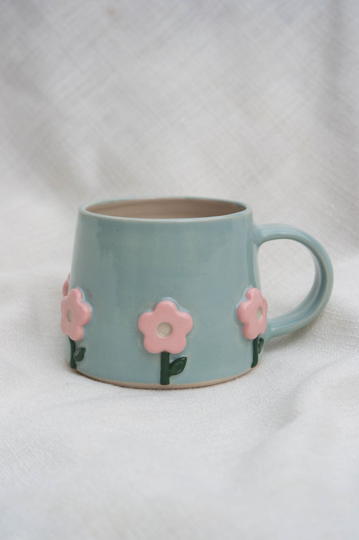 Flower Puff Stem Mug | Blue Sky
