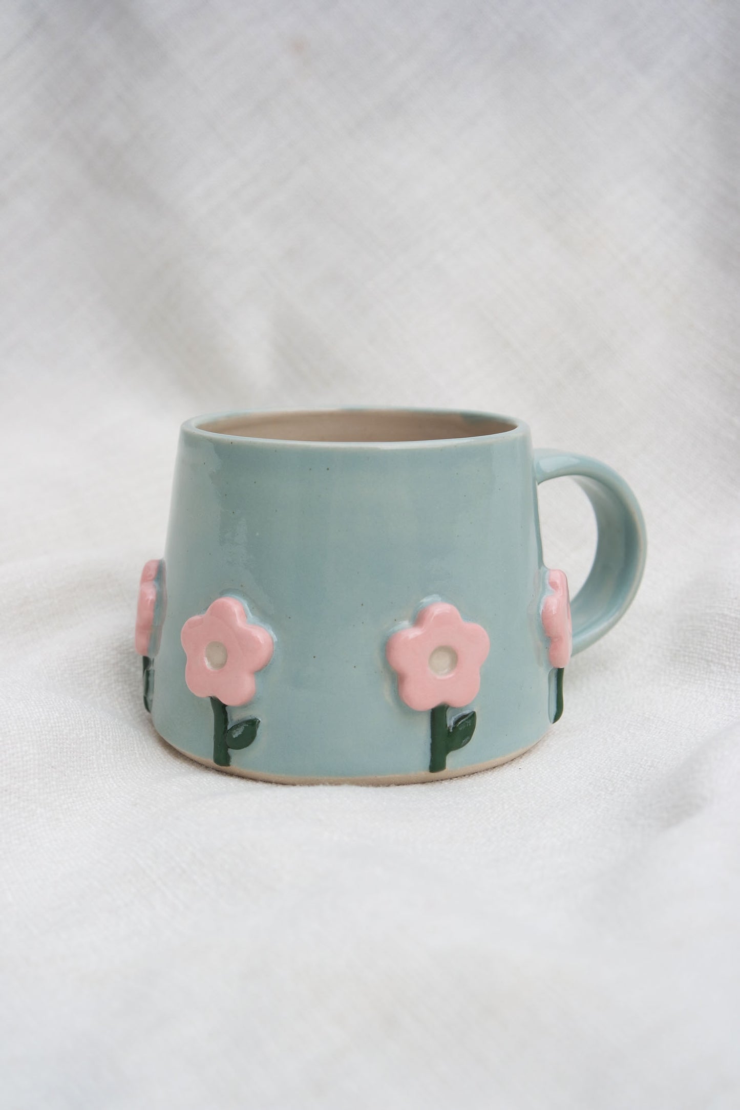 Flower Puff Stem Mug | Blue Sky