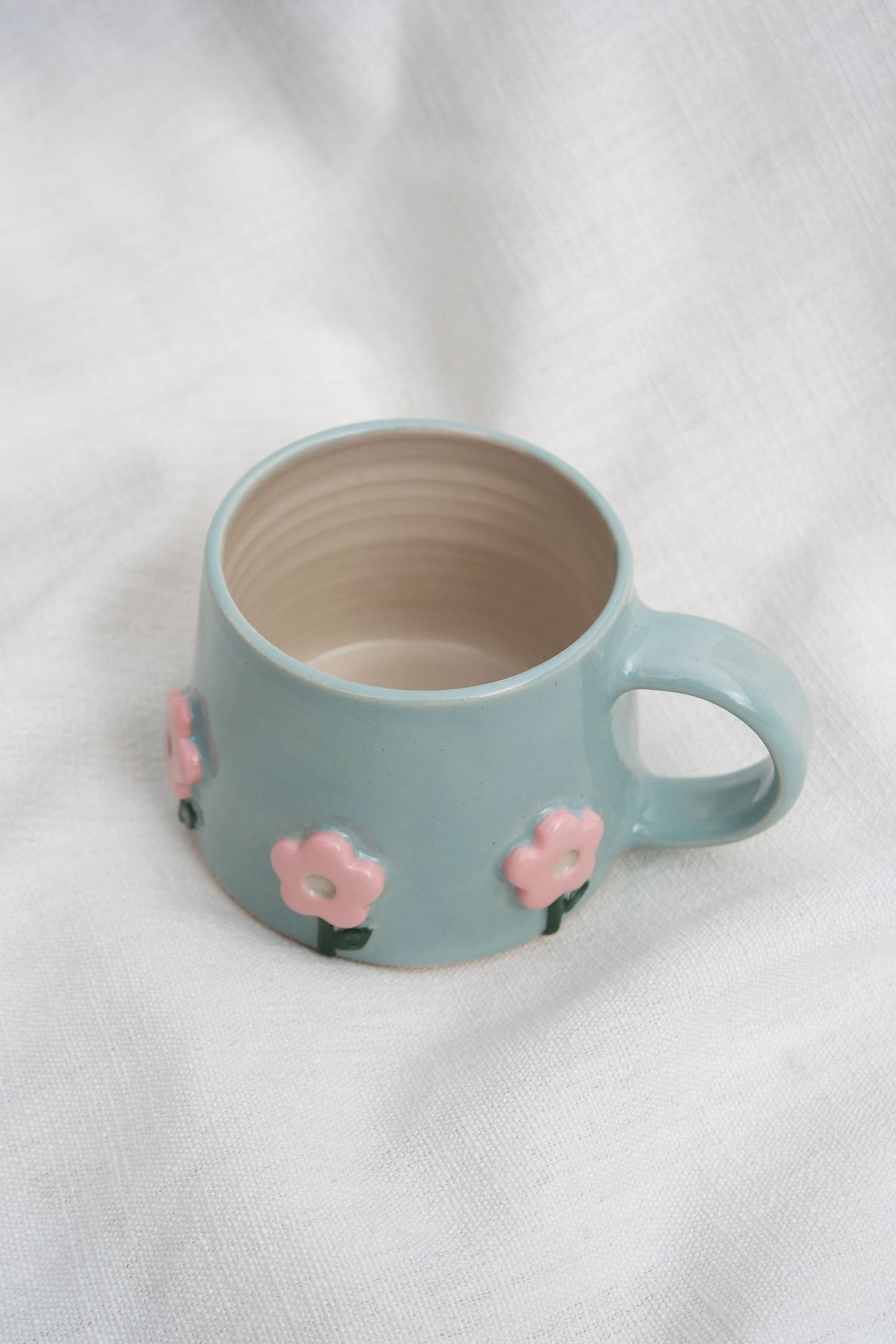 Flower Puff Stem Mug | Blue Sky