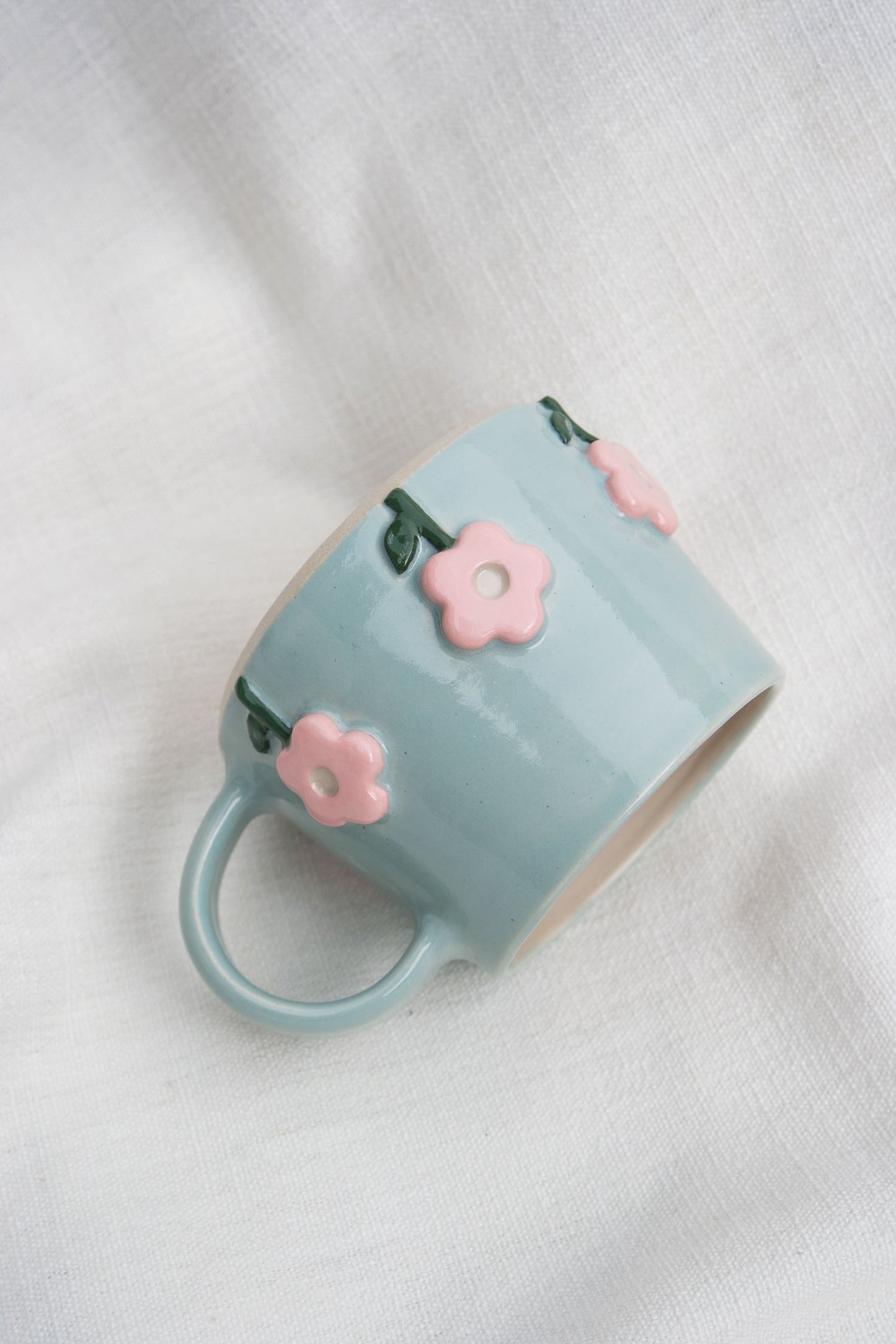Flower Puff Stem Mug | Blue Sky