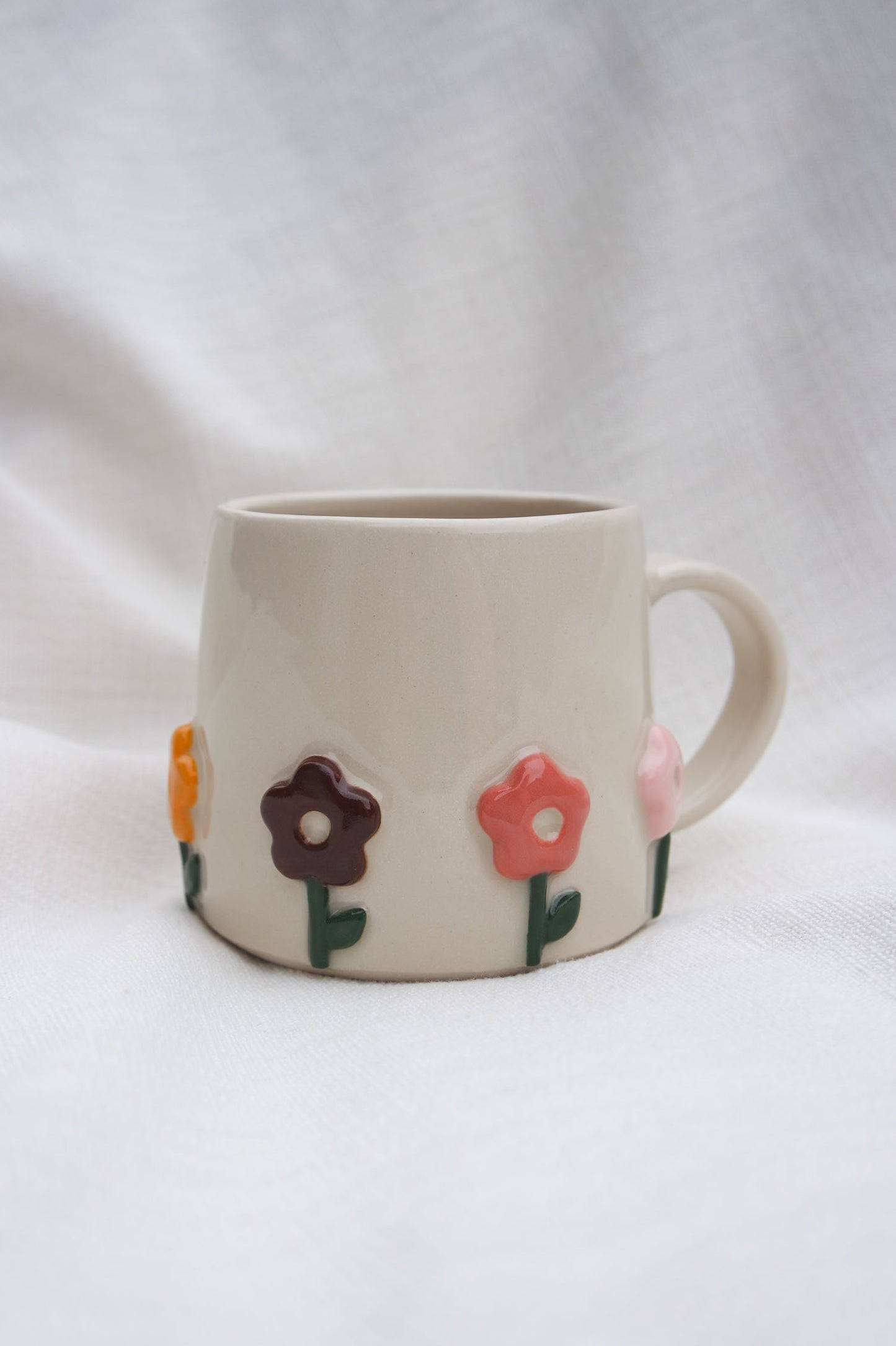 Flower Puff Stem Mug | Warm Tones *seconds