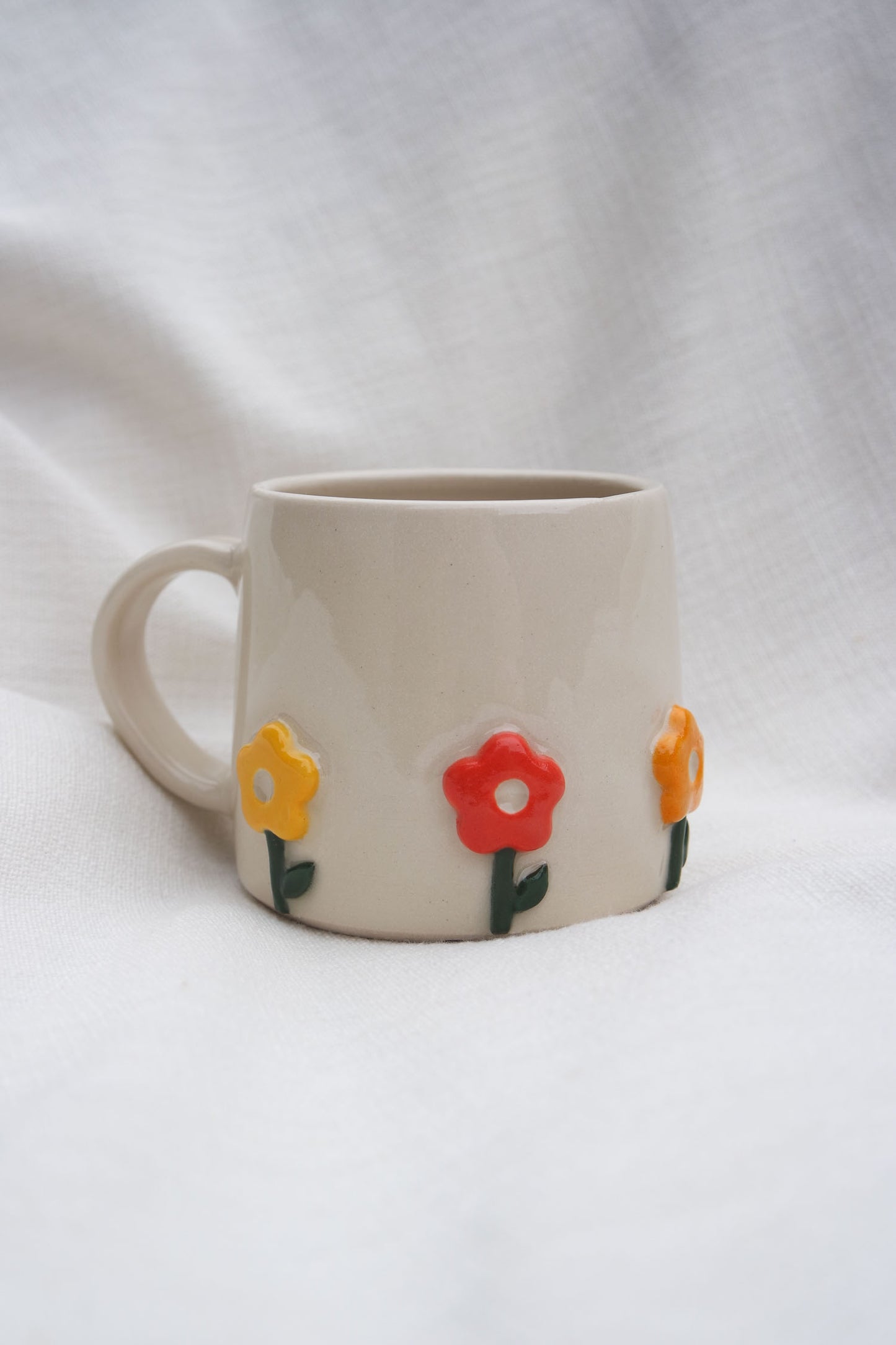Flower Puff Stem Mug | Warm Tones *seconds