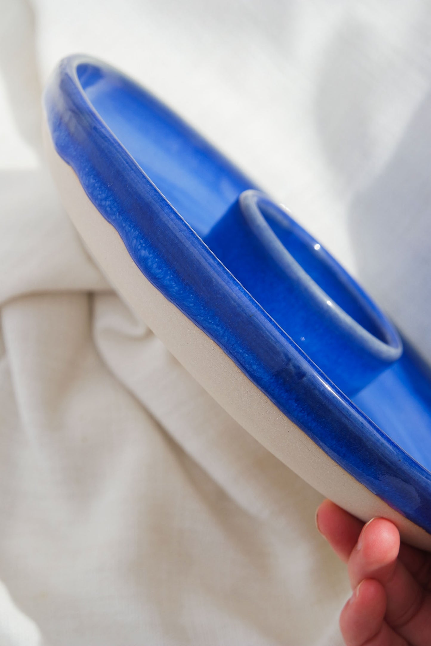Snack Dippy Plate | Ocean Blue