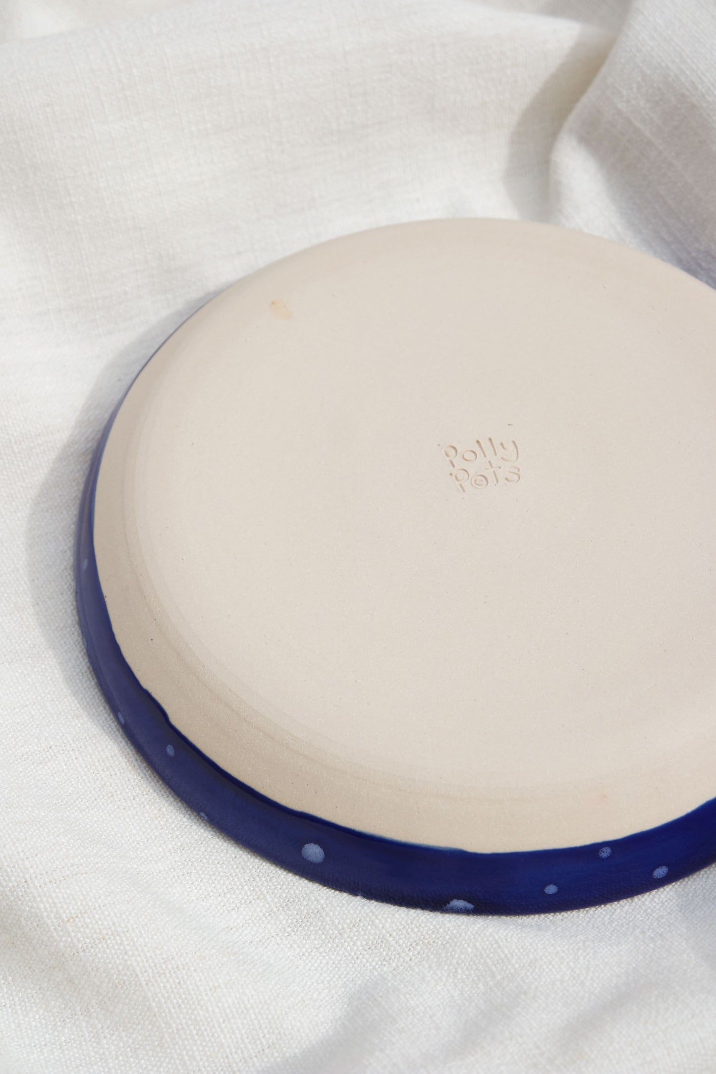 Snack Dippy Plate | Cobalt and White Splatter