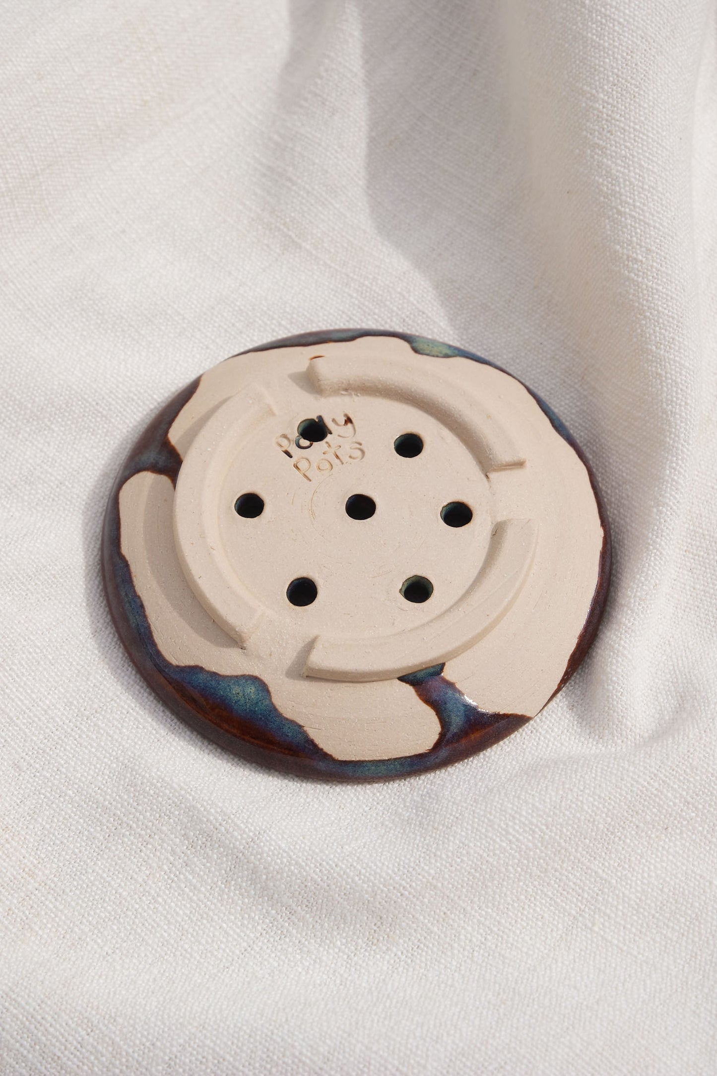 Soap Dish | Drippy Blue Brown 2