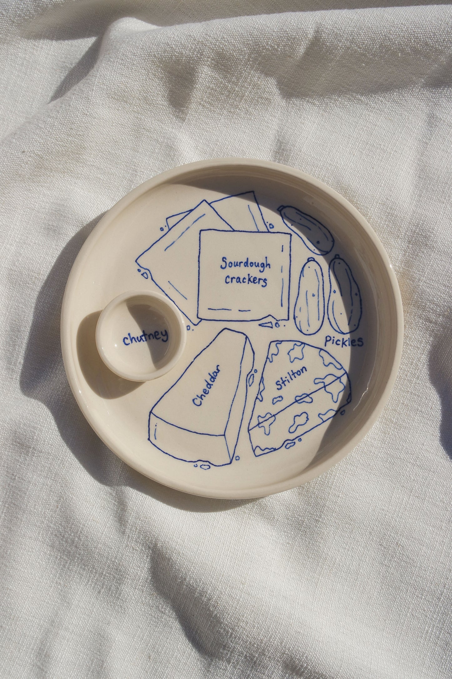 Cheese & Pickles Mini cheeseboard plate