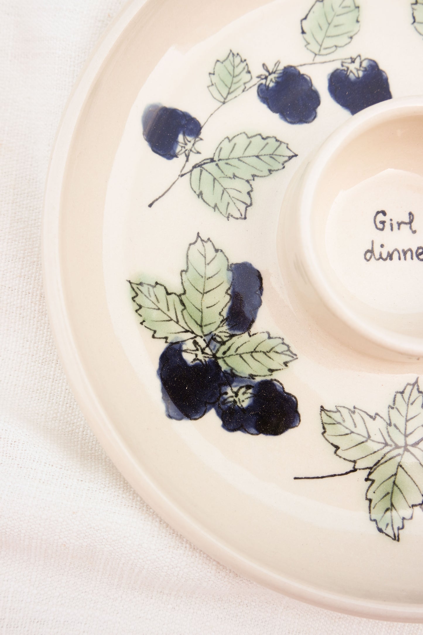 Girl Dinner Illustrated Blackberries Design *seconds
