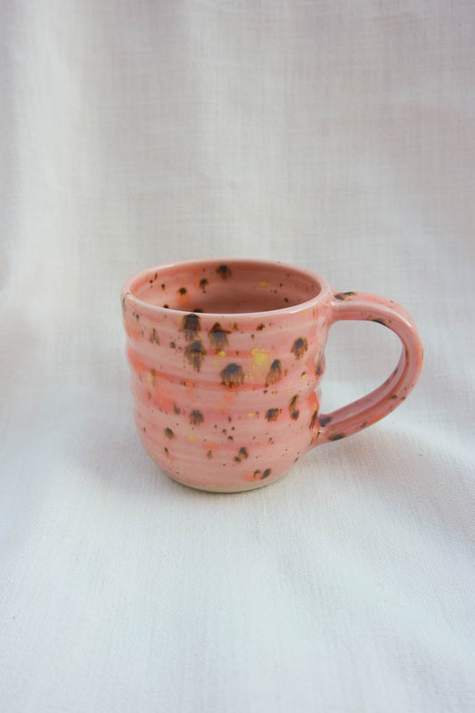 Tall Swirl Mug | Pink speckle melt