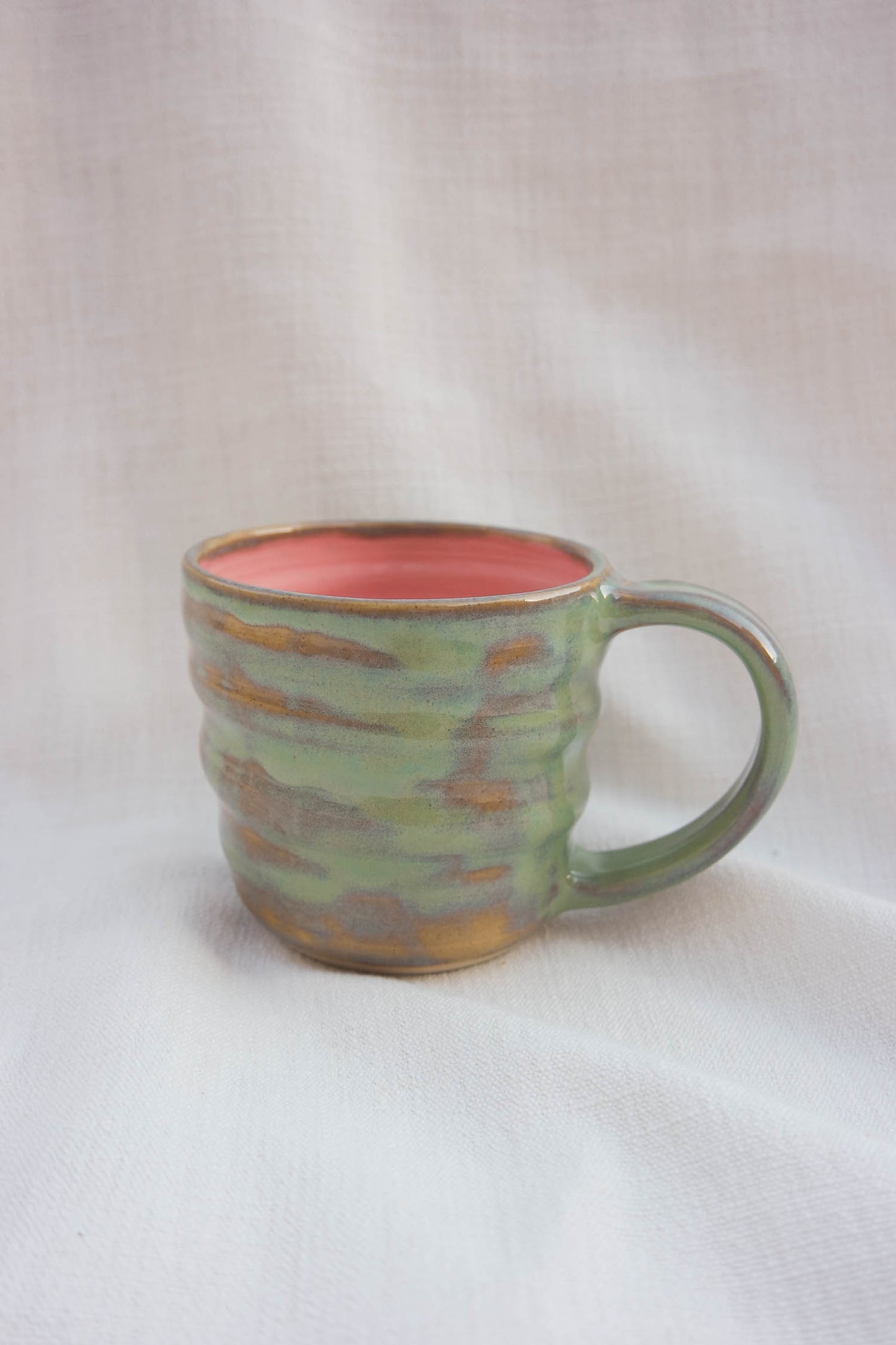 Tall Swirl Mug | Teal and Pink *Seconds