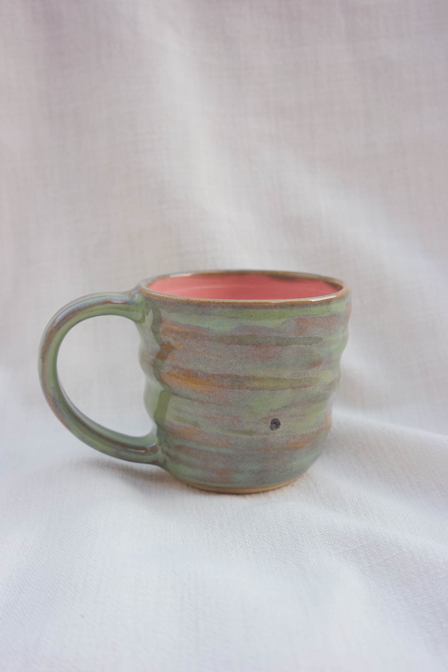 Tall Swirl Mug | Teal and Pink *Seconds