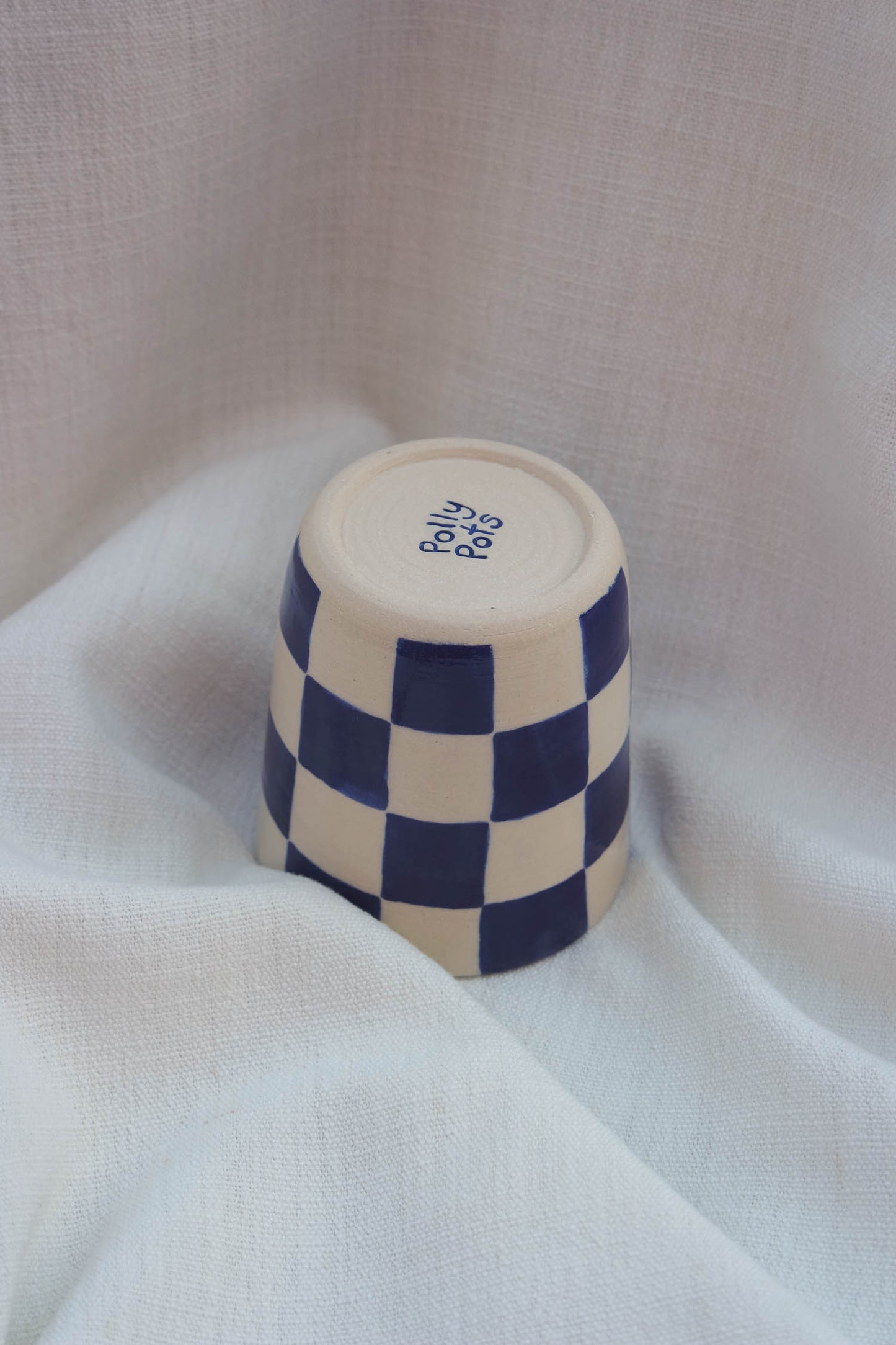 Travel Cup | Navy Checkerboard