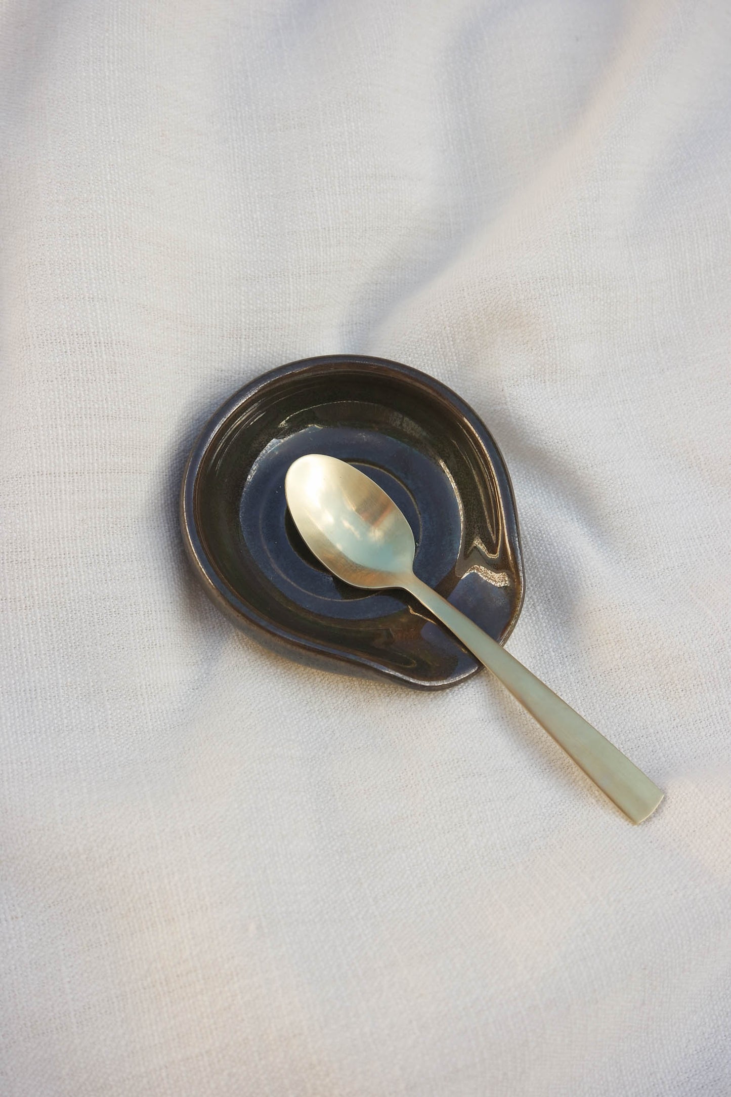 Teaspoon Rest  | Darkest Green Swirl