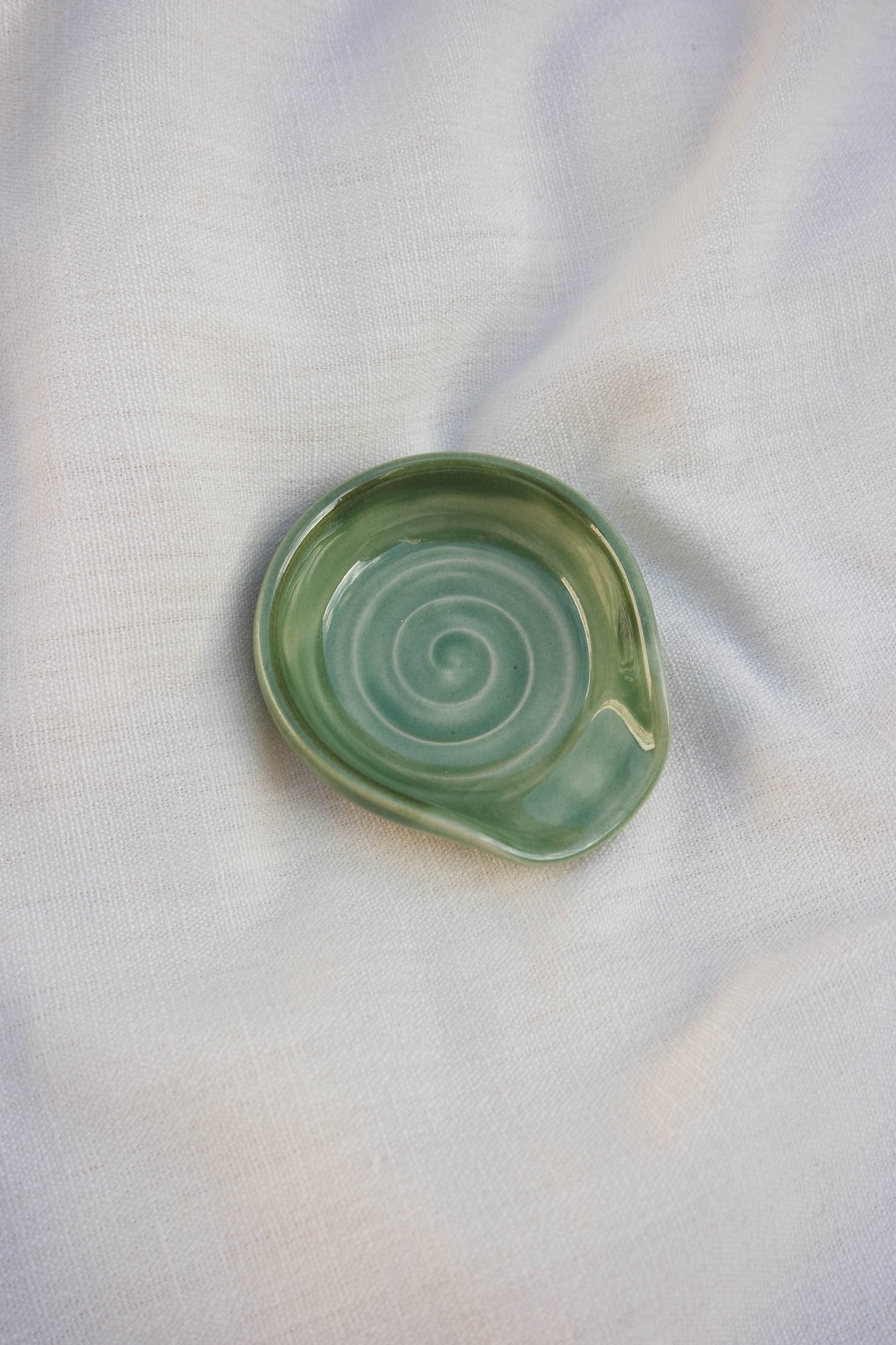 Teaspoon Rest  | Green swirl