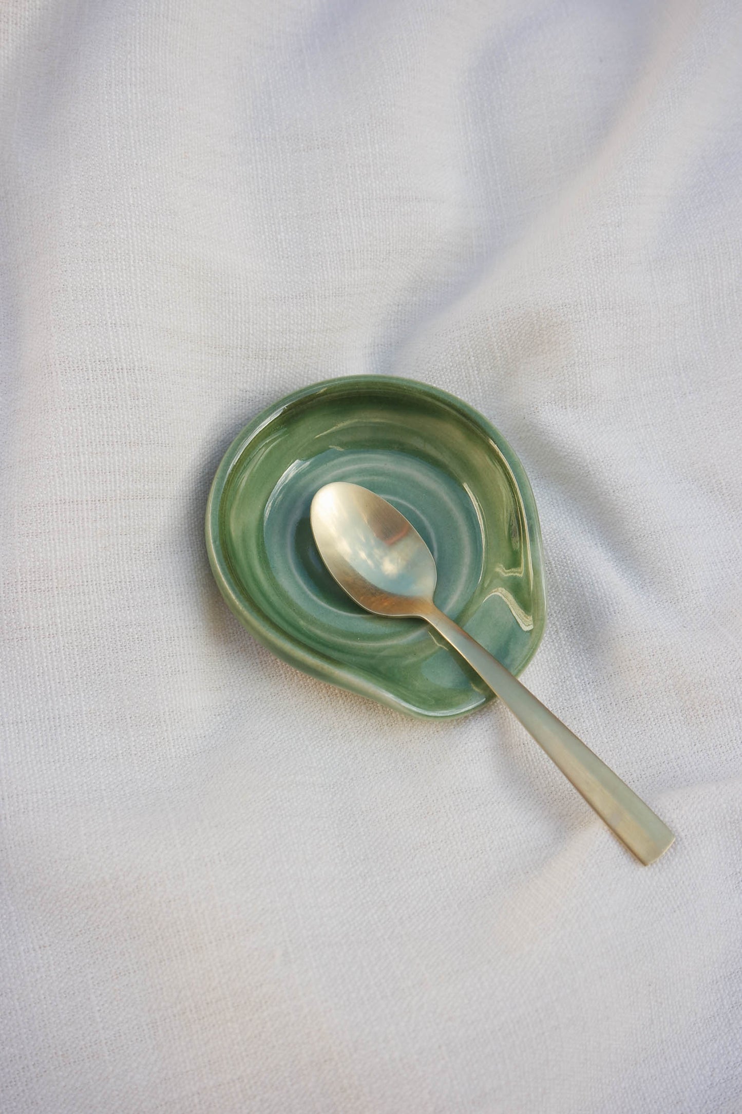 Teaspoon Rest  | Green swirl