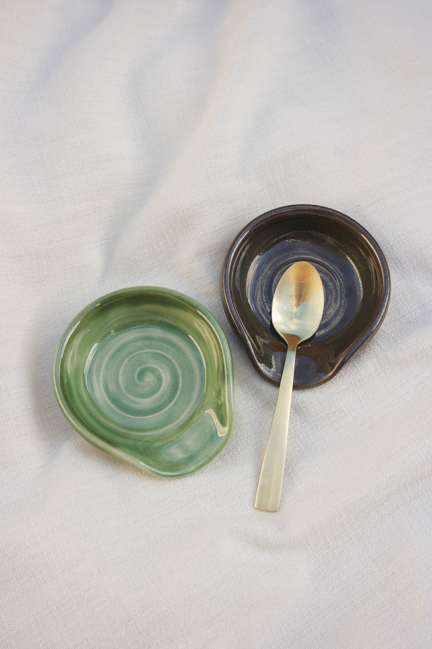 Teaspoon Rest  | Green swirl