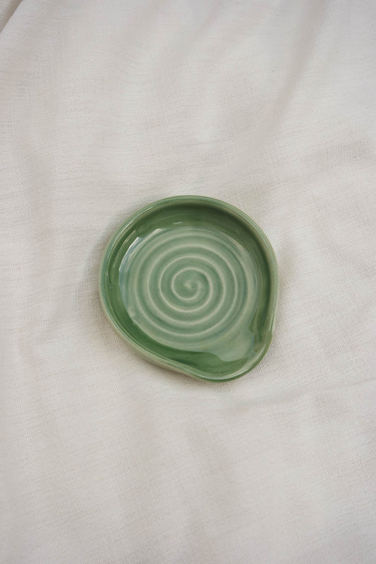 Spoon Rest | Green Swirl