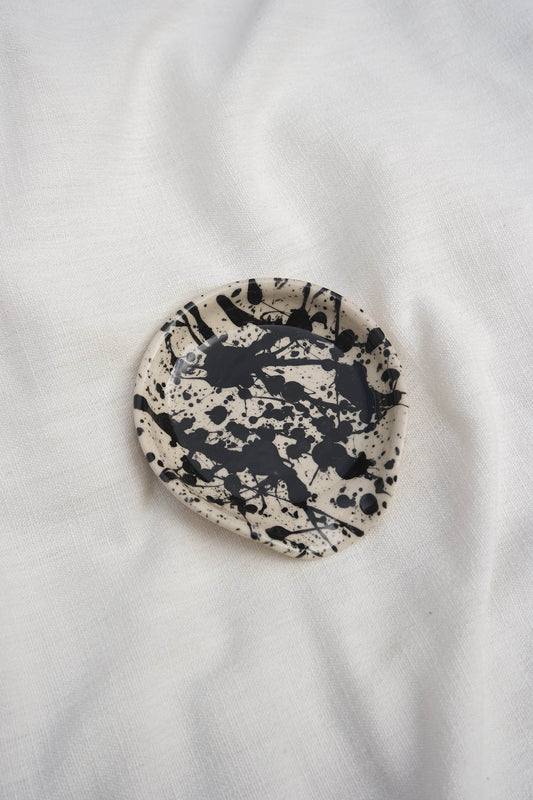 Spoon Rest | Black heavy splatter