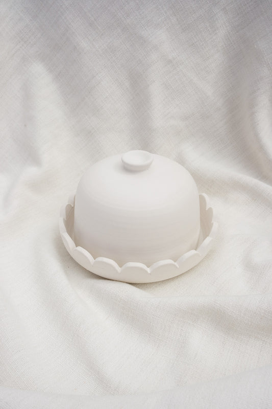 Custom Scalloped Butter Dish