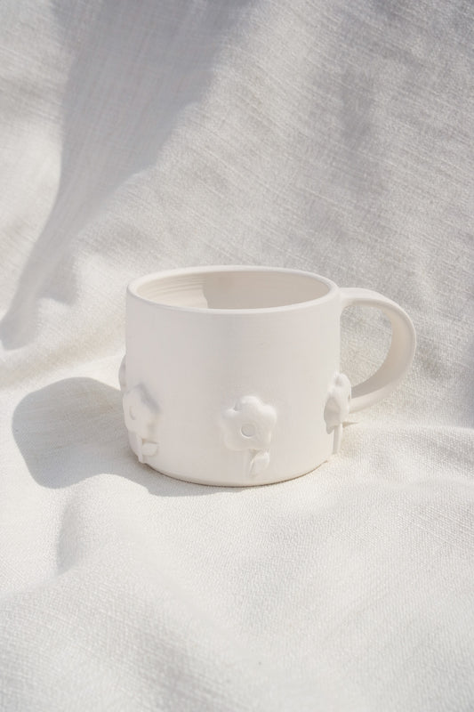 Custom Flower Puff Stem Mug
