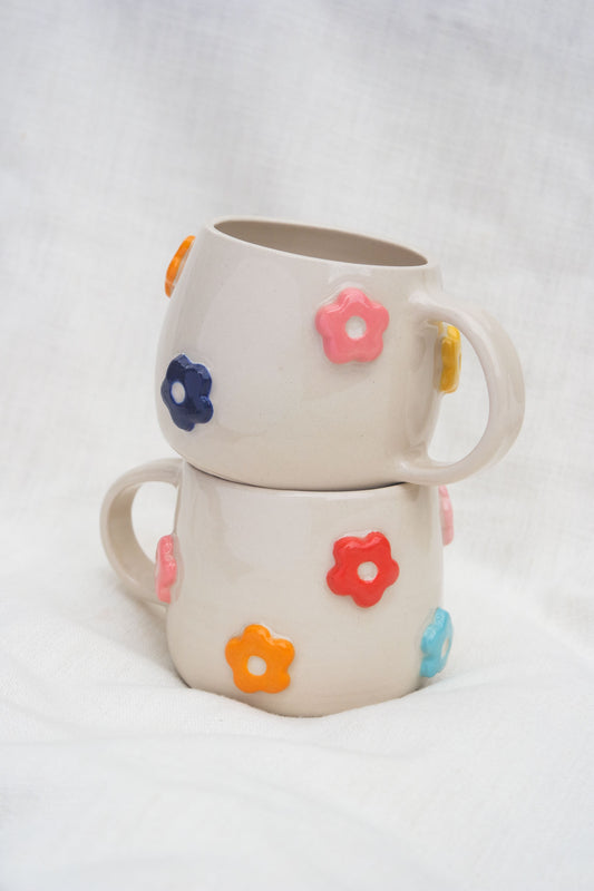 Flower Puff Scatter Mug | Multi