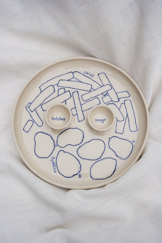 Dippy Dinner Plate | Chips & nuggets