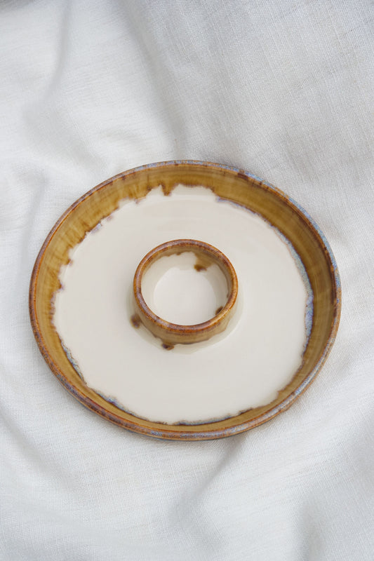 Snack Dippy Plate | Drippy brown