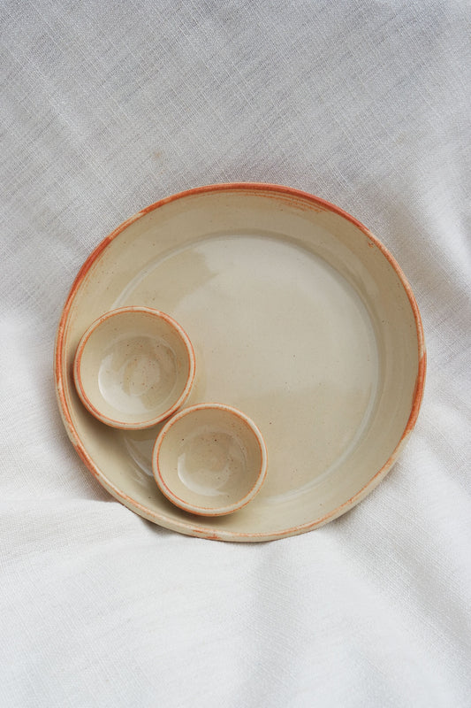 Double Dippy Snack Plate | Vanilla Bean