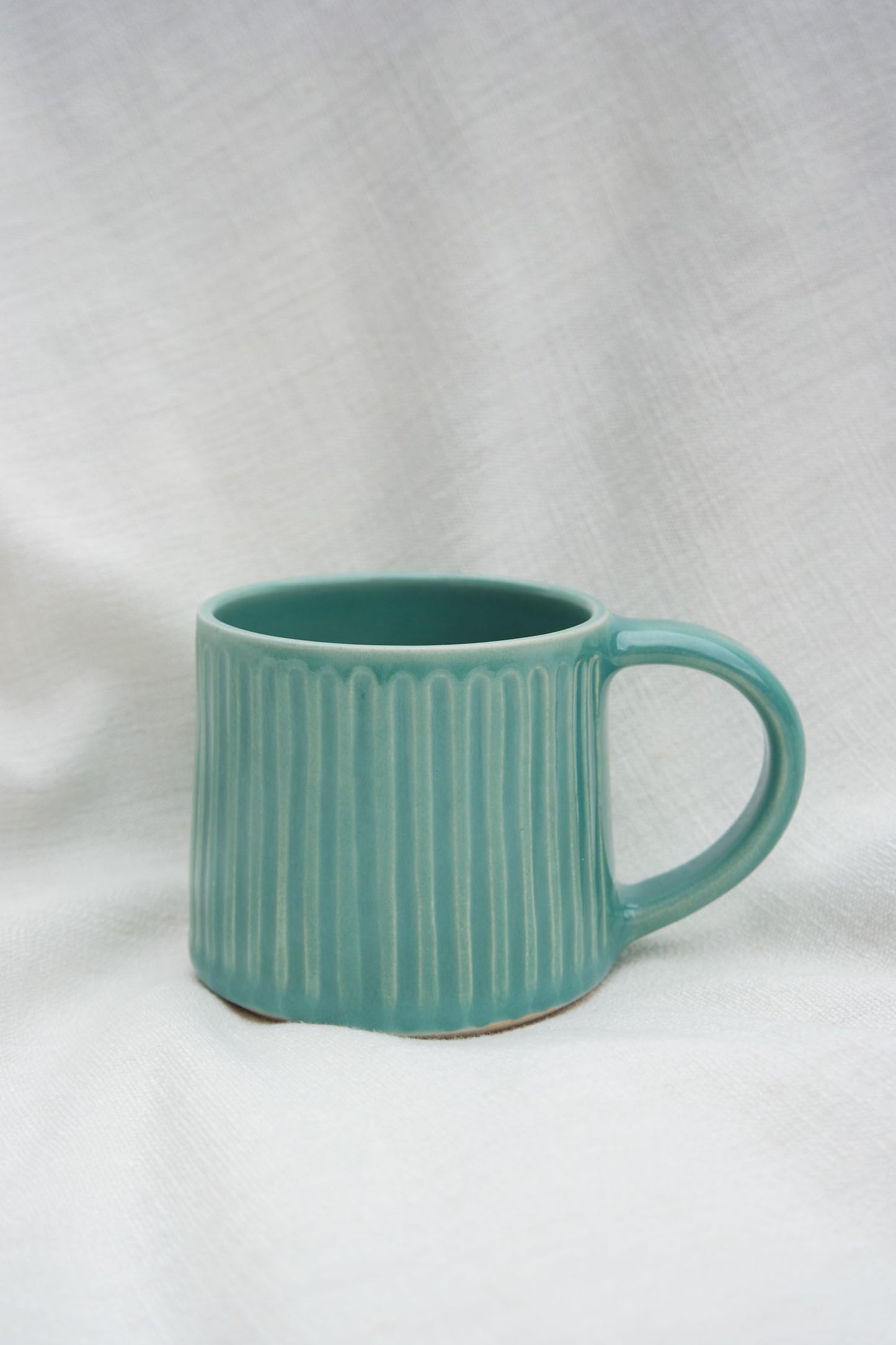 Mug | Blue carved lines