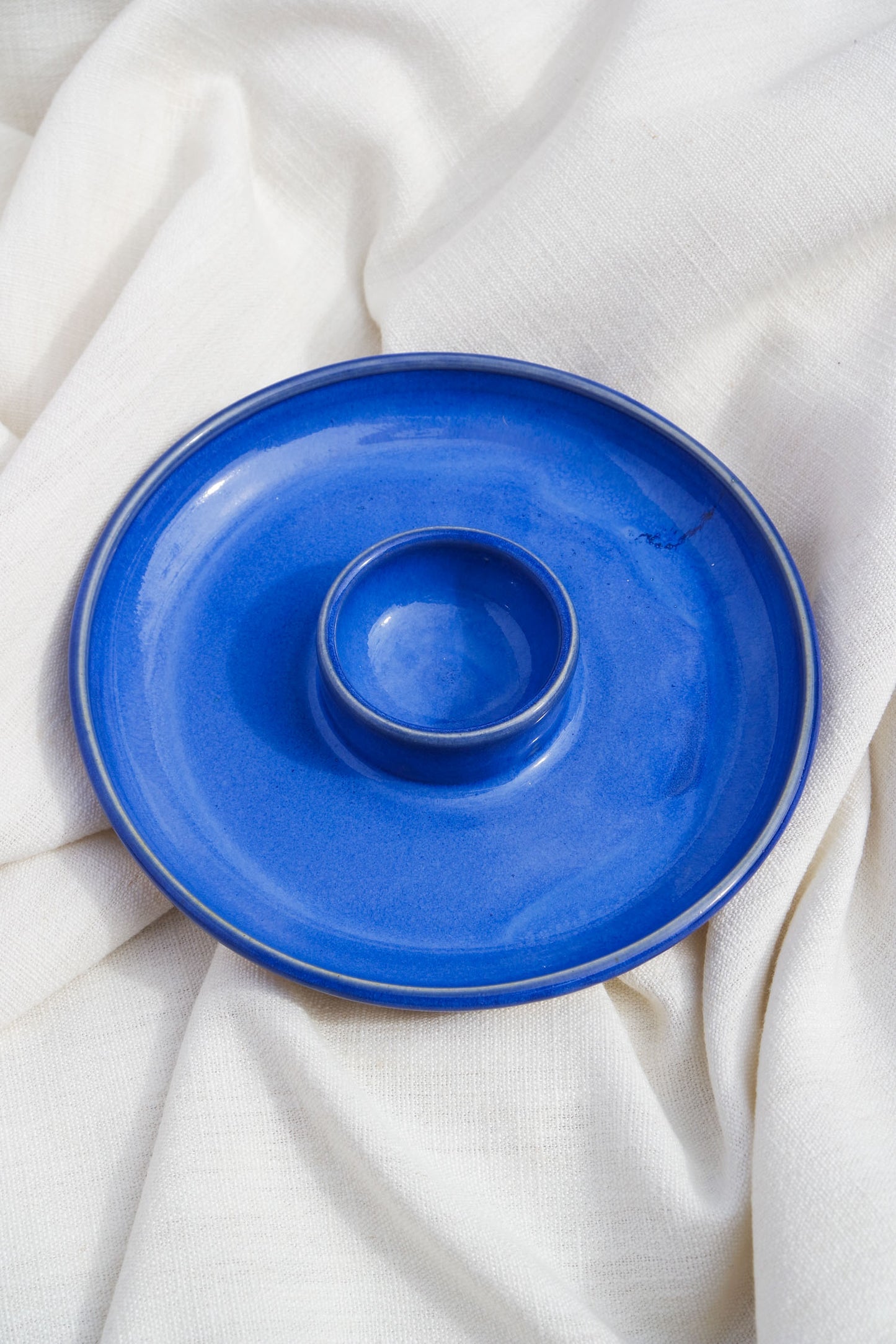 Snack Dippy Plate | Ocean Blue