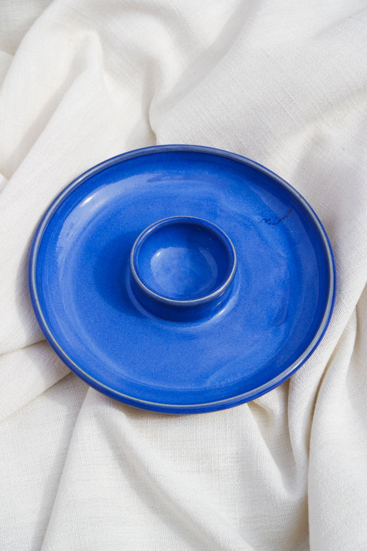 Snack Dippy Plate | Ocean Blue