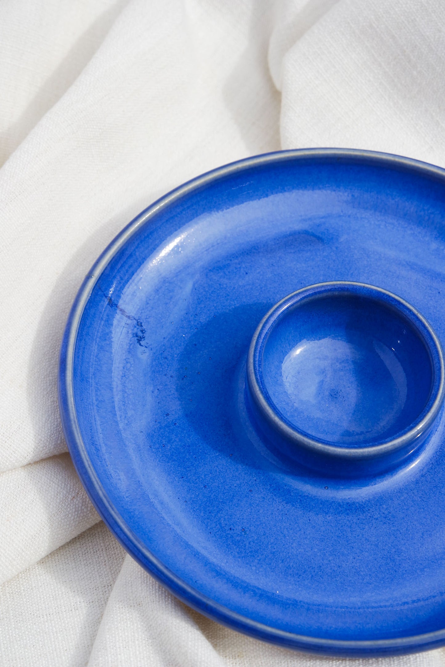 Snack Dippy Plate | Ocean Blue