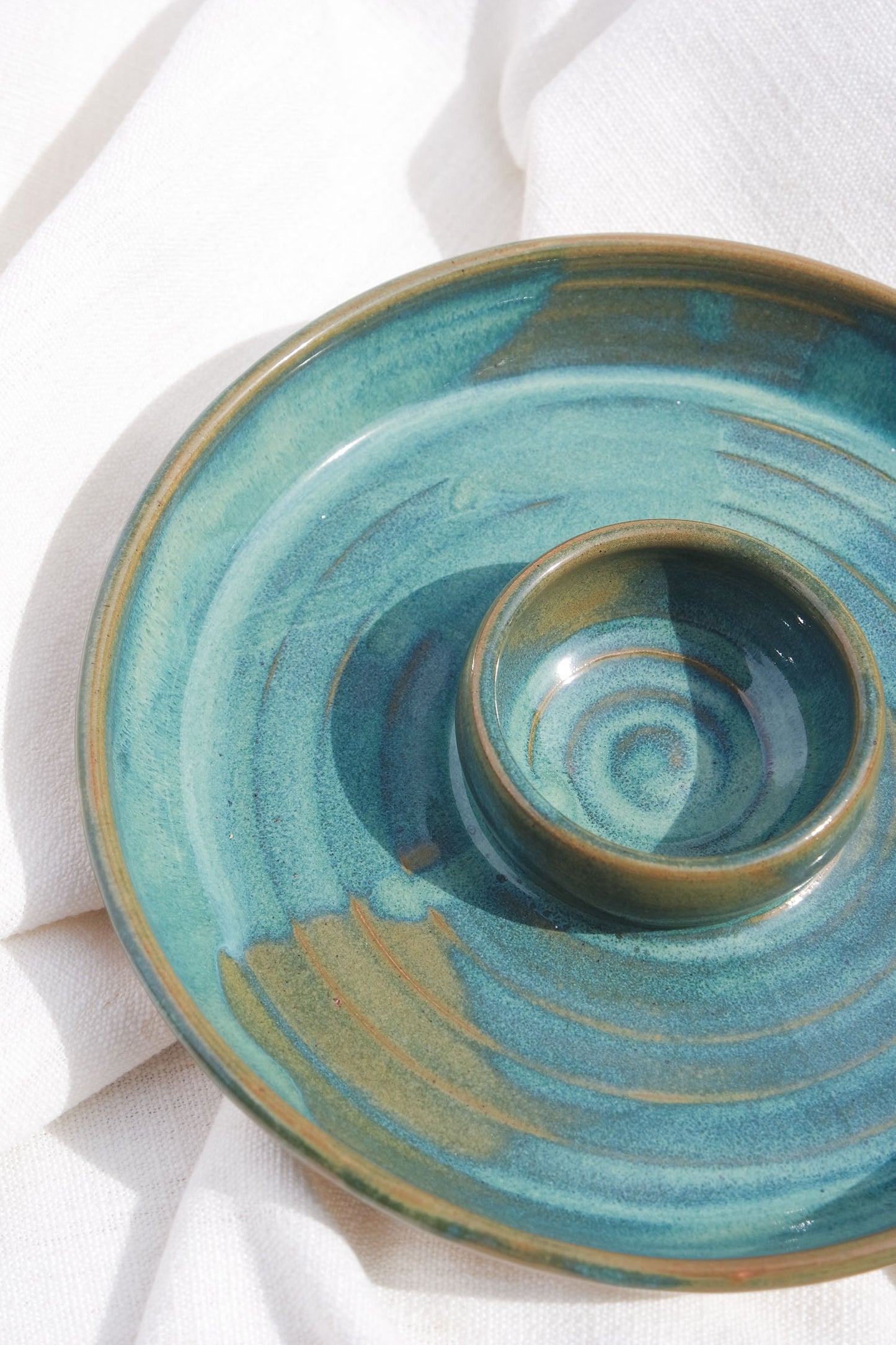 Snack Dippy Plate | Splashy Teal