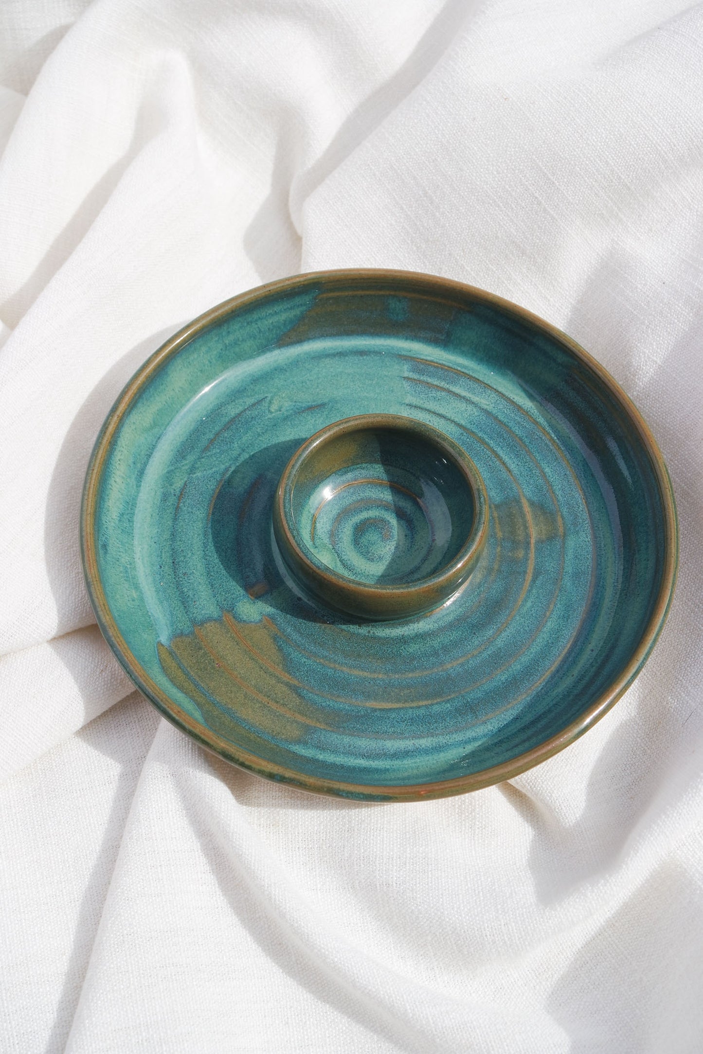 Snack Dippy Plate | Splashy Teal