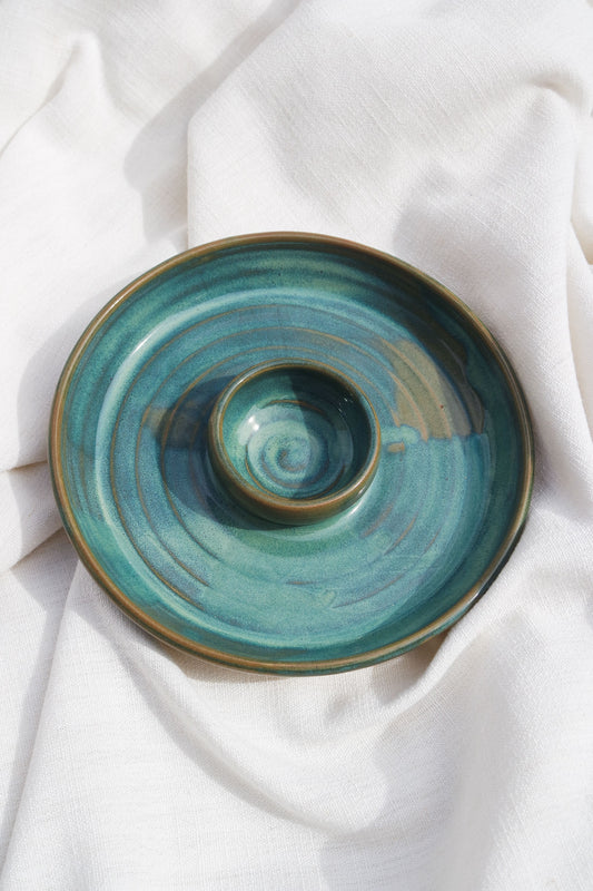 Snack Dippy Plate | Splashy Teal